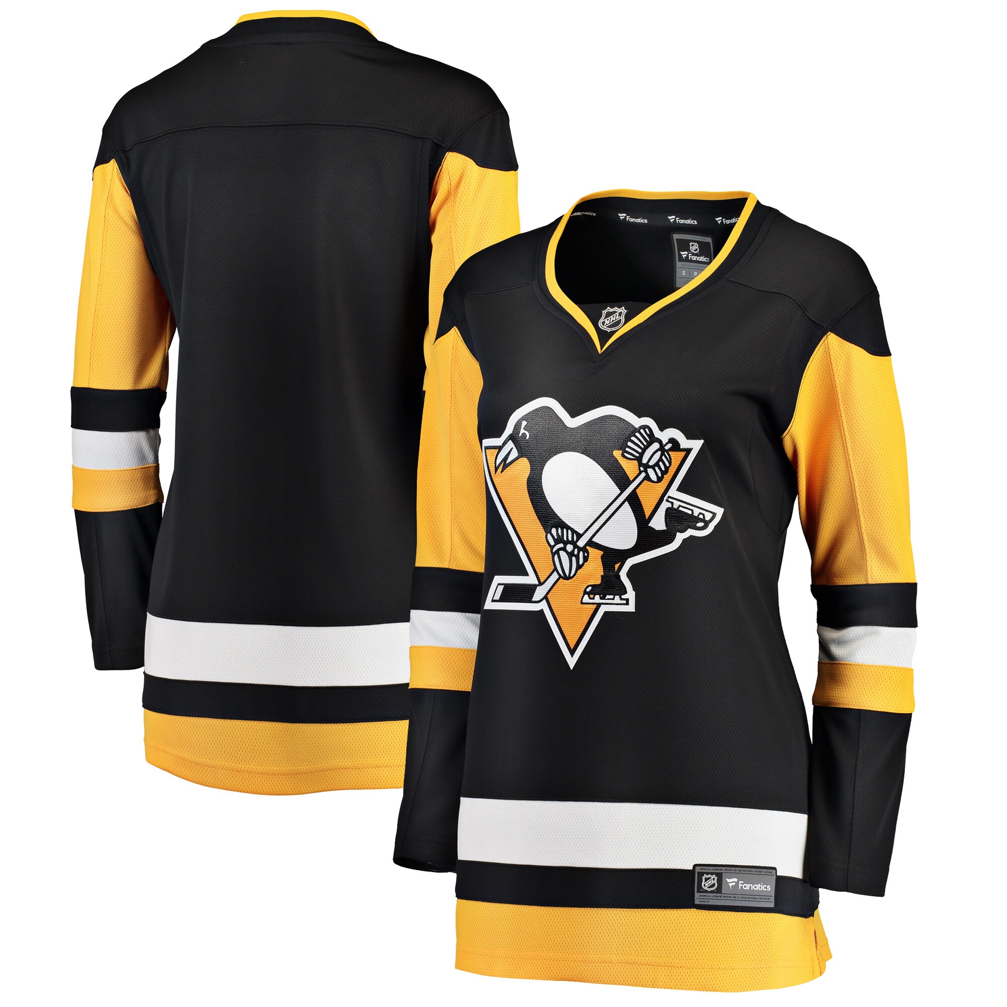Pittsburgh Penguins Fanatics Branded Women's Breakaway Home Jersey - Black - PersonalJerseys