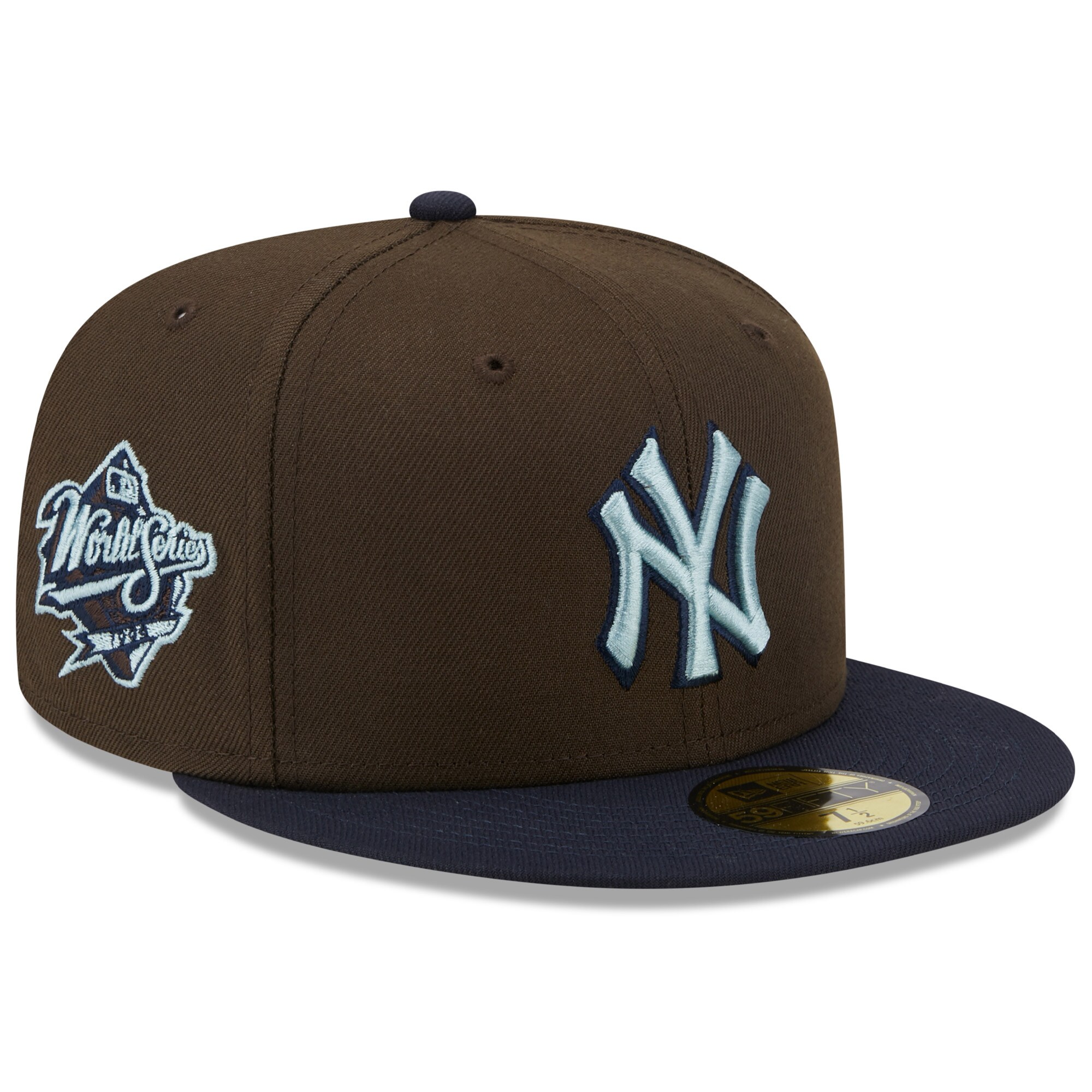 New York Yankees New Era  1999 World Series Walnut 9FIFTY Fitted Hat - Brown/Navy - PersonalJerseys