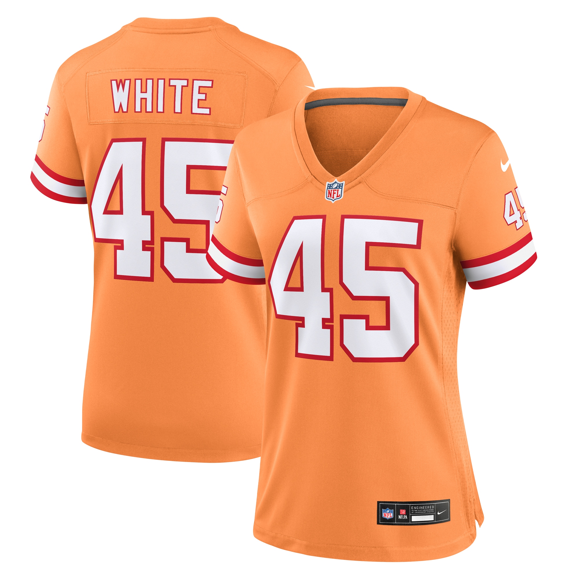 Tampa Bay Buccaneers Devin White Orange Throwback Game Jersey for Youth Women Men - Friend Lounge Store - Shop for All Things Jerseys Sports - PersonalJerseys