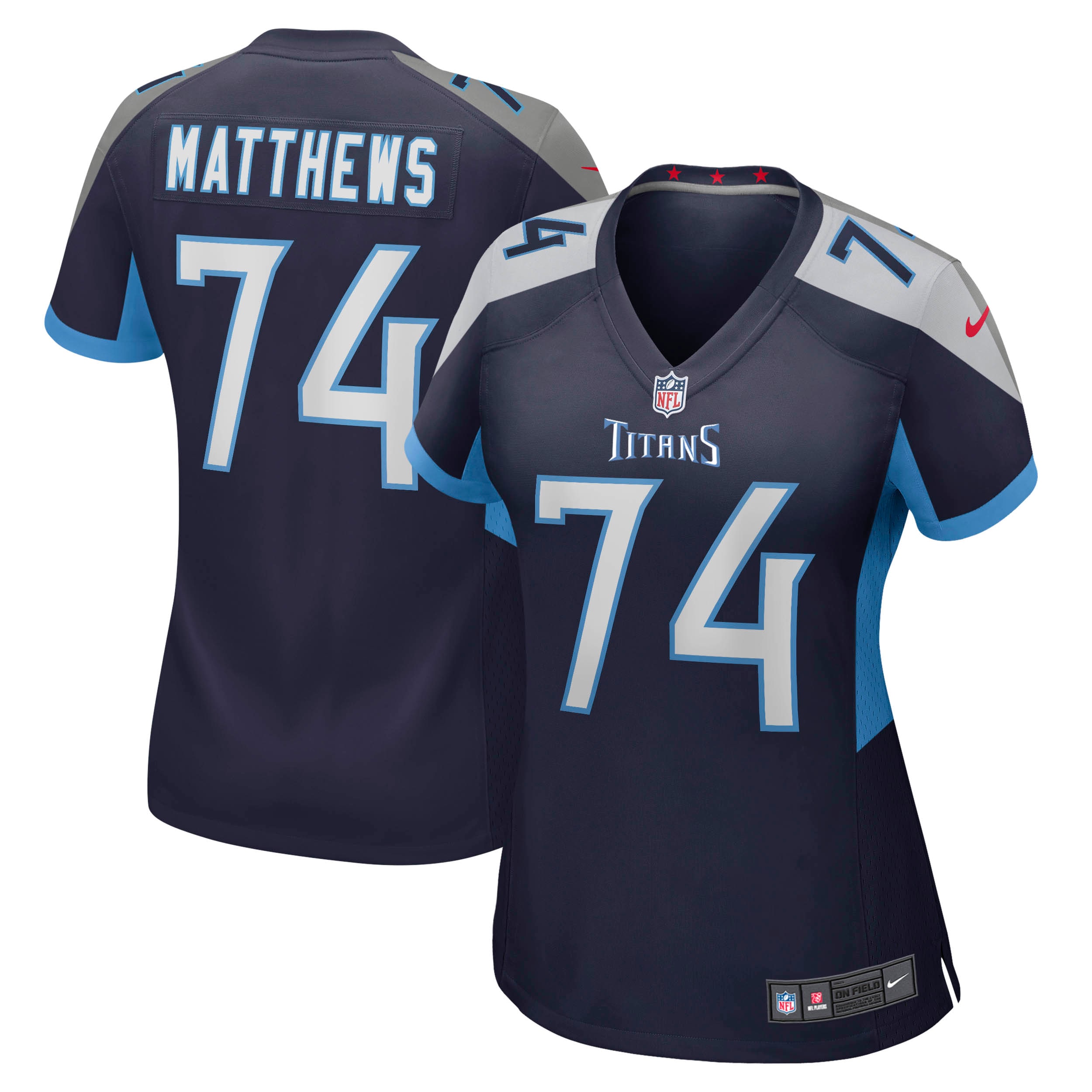 Bruce Matthews Tennessee Titans Nike Women's Retired Player Jersey - Navy - PersonalJerseys