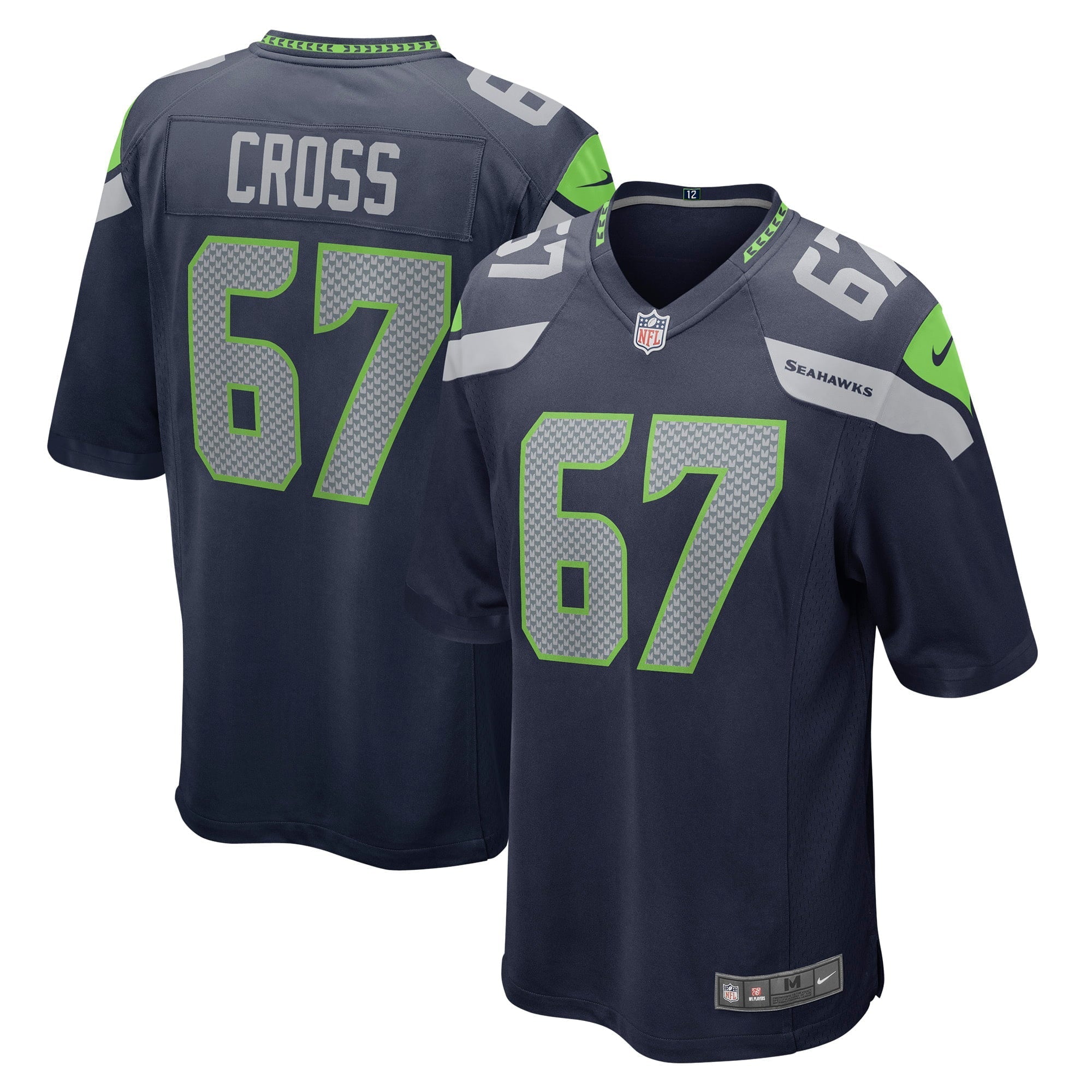 Men's Nike Charles Cross Navy Seattle Seahawks Player Game Jersey - PersonalJerseys