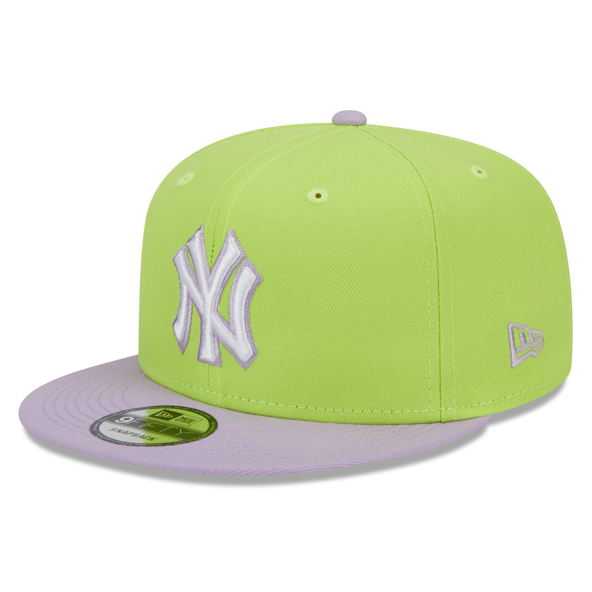 New York Yankees New Era Spring Basic Two-Tone 9FIFTY Snapback Hat - Neon Green/Purple - PersonalJerseys