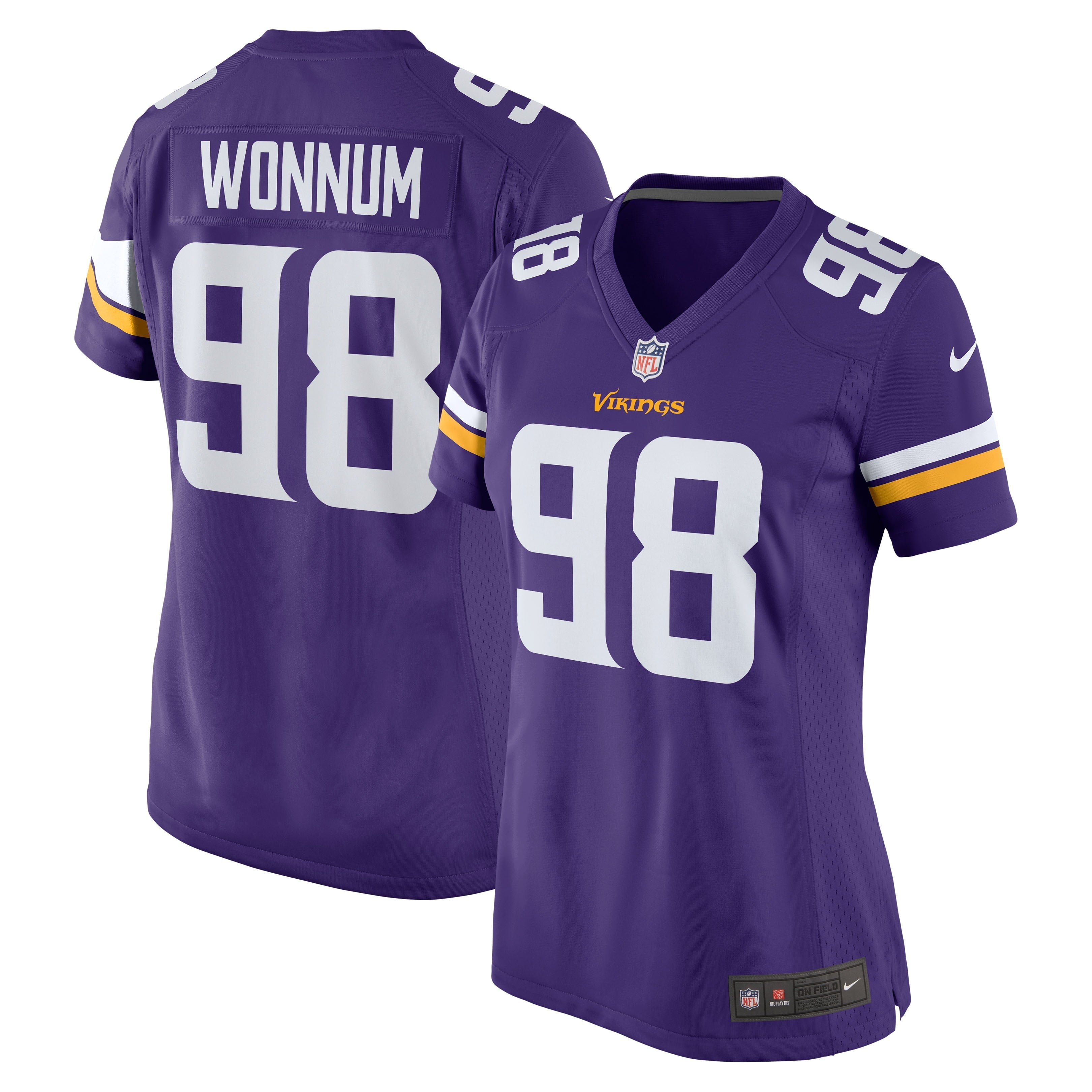 Women's Nike D.J. Wonnum Purple Minnesota Vikings Team Game Jersey - PersonalJerseys