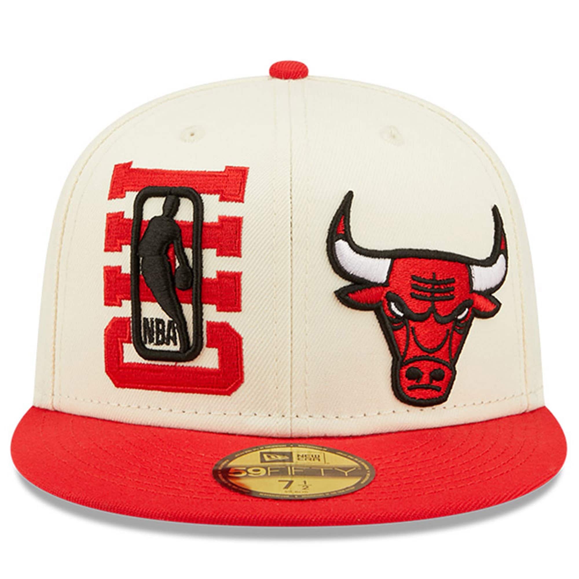 Chicago Bulls New Era 2022 NBA Draft 59FIFTY Fitted Hat - Cream/Red - PersonalJerseys