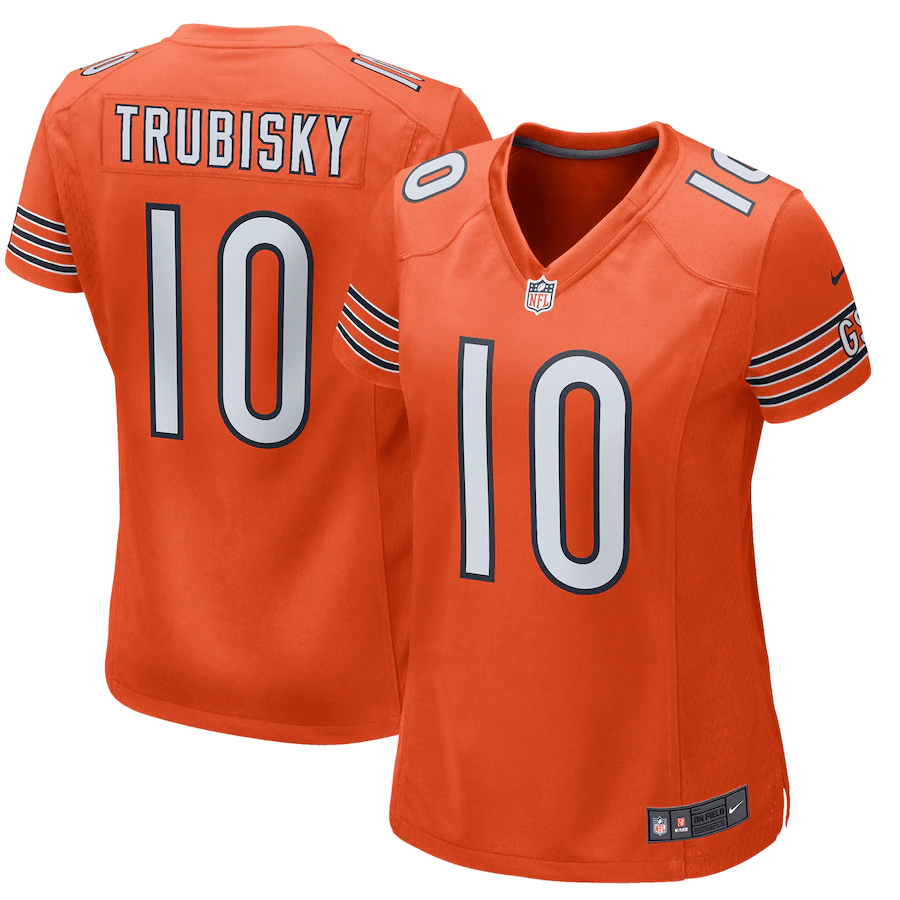 Mitchell Trubisky Chicago Bears Women's Orange Alternate Game Jersey - Friend Lounge Store - Shop for All Things Jerseys Sports - PersonalJerseys