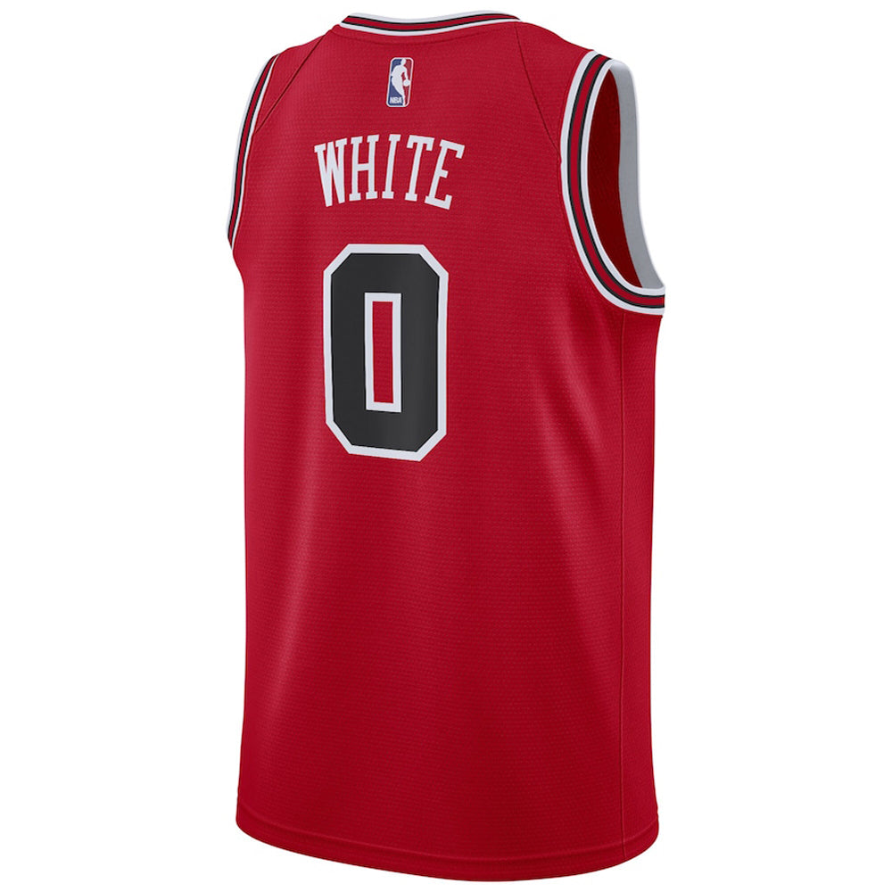 Mens Chicago Bulls Coby White Icon Jersey Red - PersonalJerseys