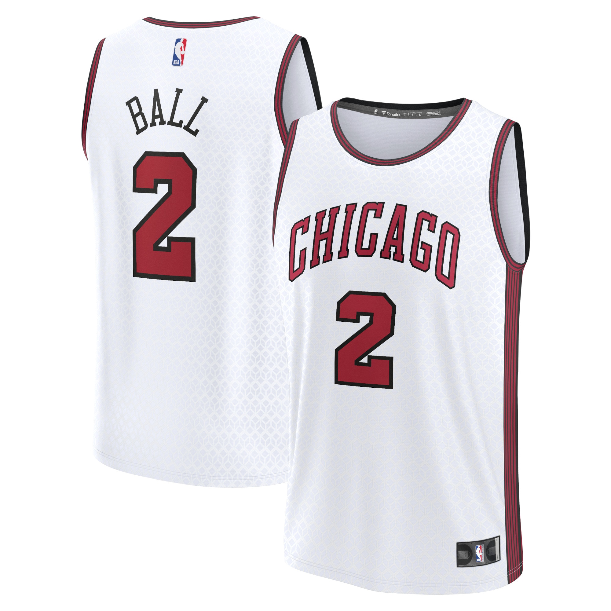 Lonzo Ball Chicago Bulls Fanatics Branded 2022/23 Fastbreak Jersey - City Edition - White - PersonalJerseys