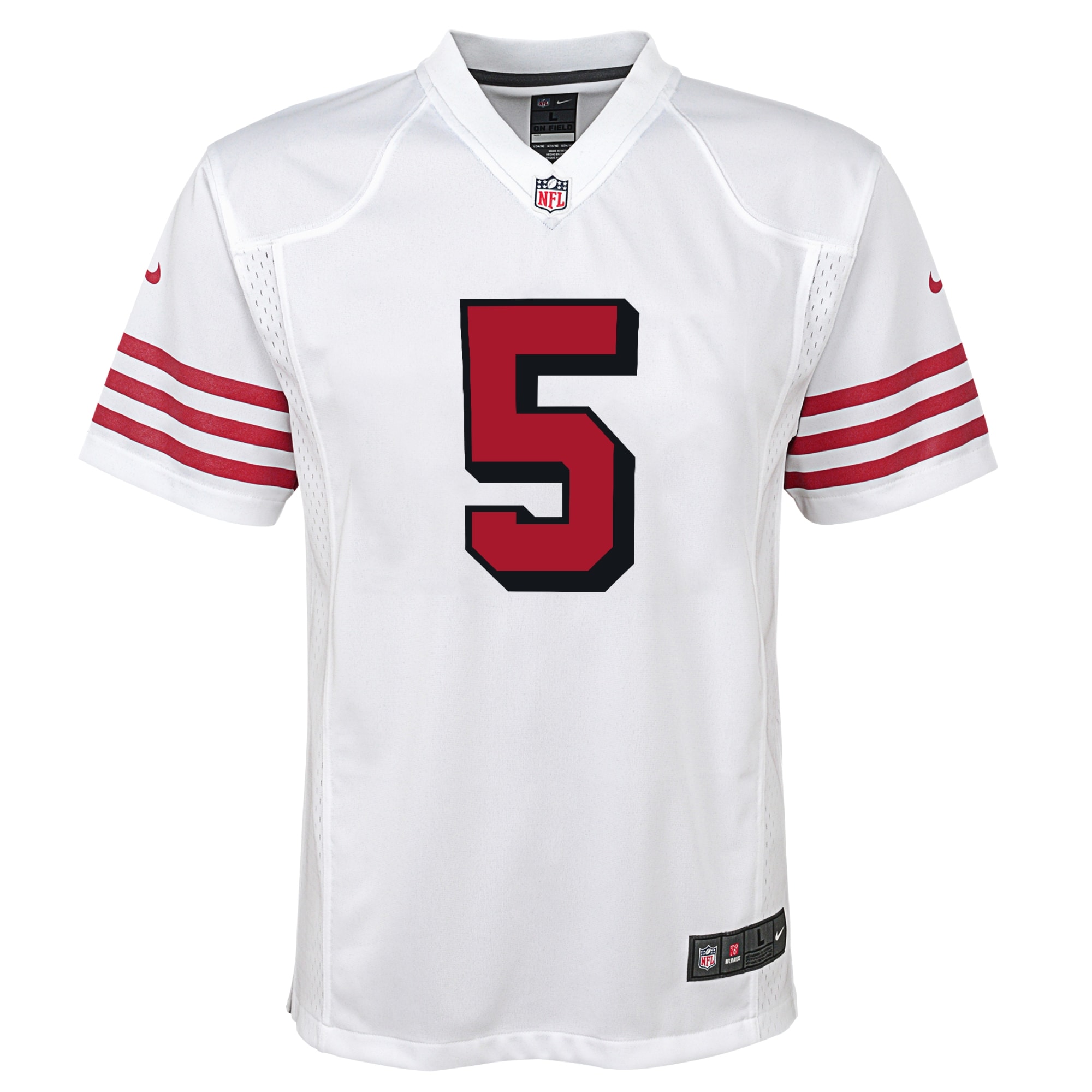 Trey Lance San Francisco 49ers Nike Youth Game Jersey - White - PersonalJerseys