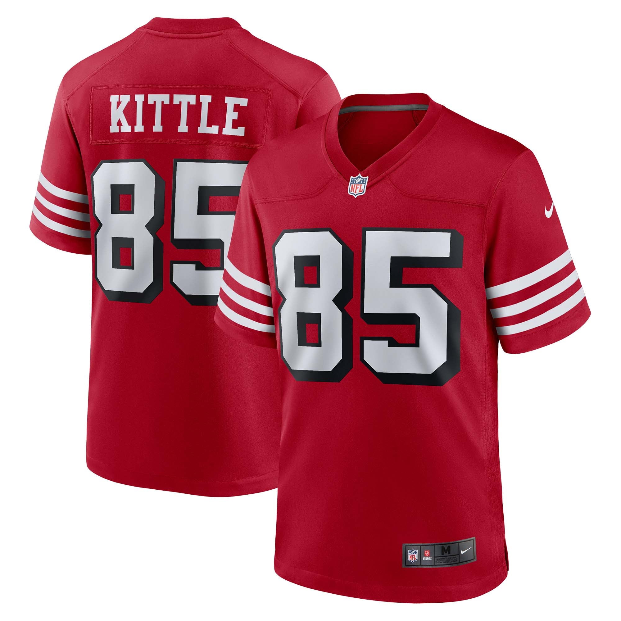 Men's Nike George Kittle Scarlet San Francisco 49ers Alternate Game Jersey - PersonalJerseys