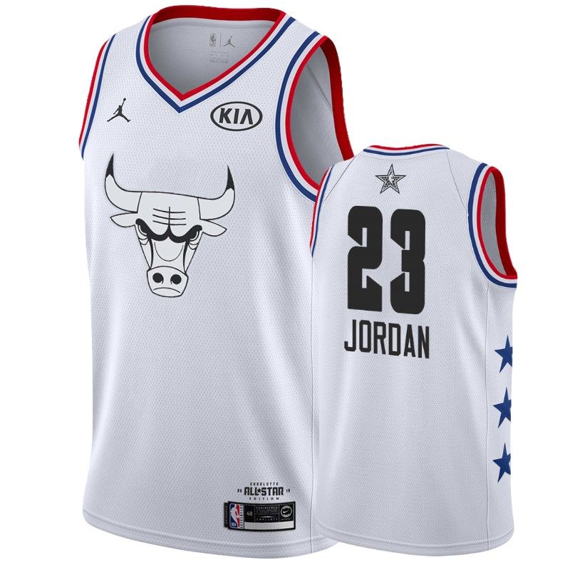 Men's Chicago Bulls #23 Michael Jordan 2019 All-Star Jersey - White - Friend Lounge Store - Shop for All Things Jerseys Sports - PersonalJerseys