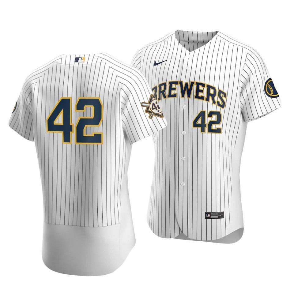 Men's Milwaukee Brewers #42 Jackie Robinson Day Jersey - Friend Lounge Store - Shop for All Things Jerseys Sports - PersonalJerseys