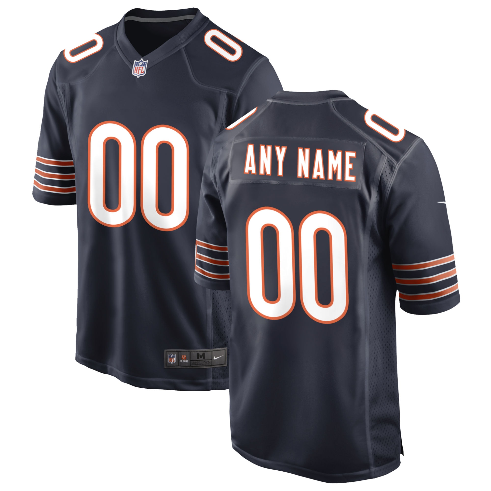 Chicago Bears Nike Custom Game Jersey - Navy - PersonalJerseys