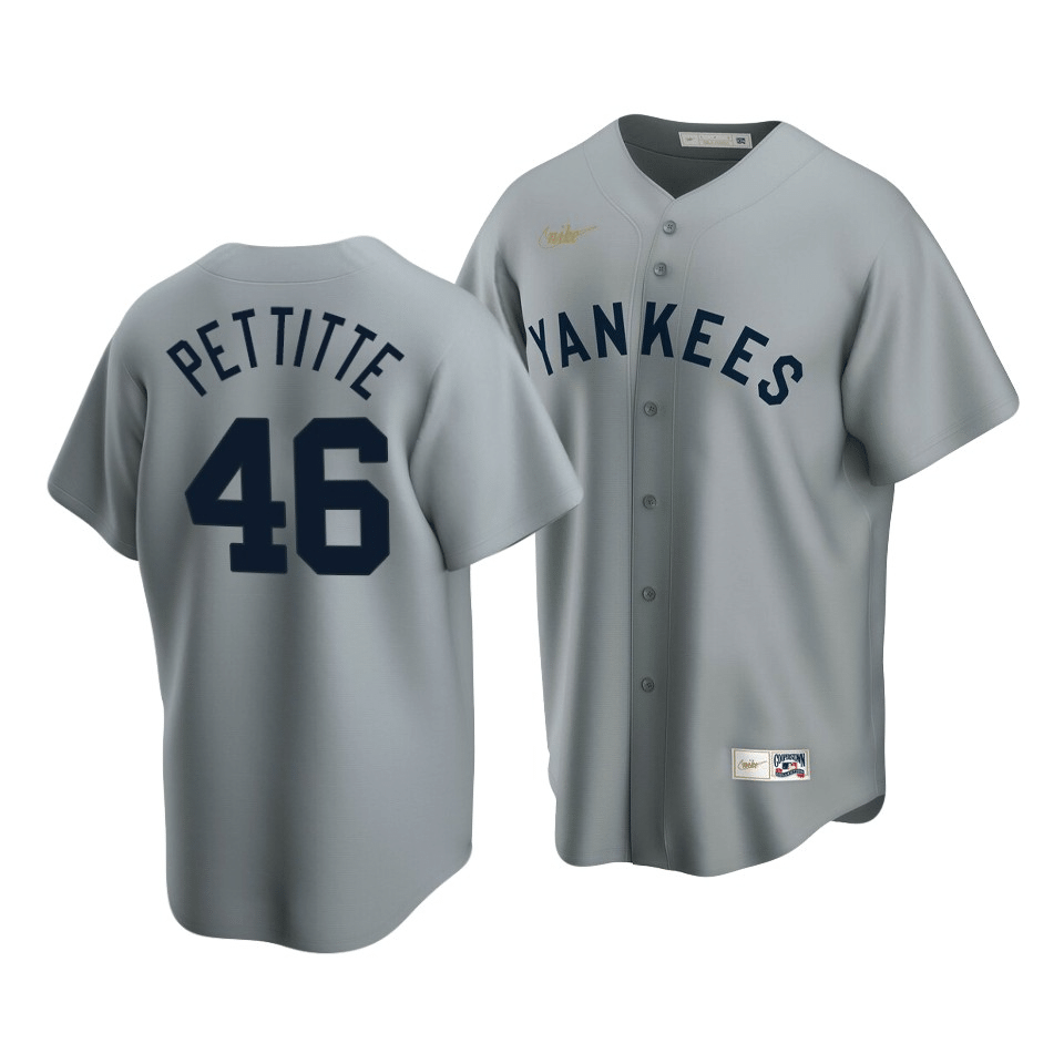 Men's New York Yankees Andy Pettitte #46 Cooperstown Collection Gray Road Jersey - Friend Lounge Store - Shop for All Things Jerseys Sports - PersonalJerseys