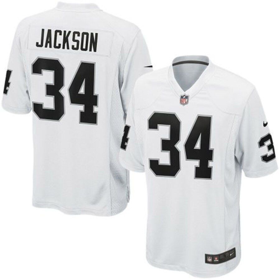 Bo Jackson Las Vegas Raiders Retired Player Game Jersey - White - Friend Lounge Store - Shop for All Things Jerseys Sports - PersonalJerseys