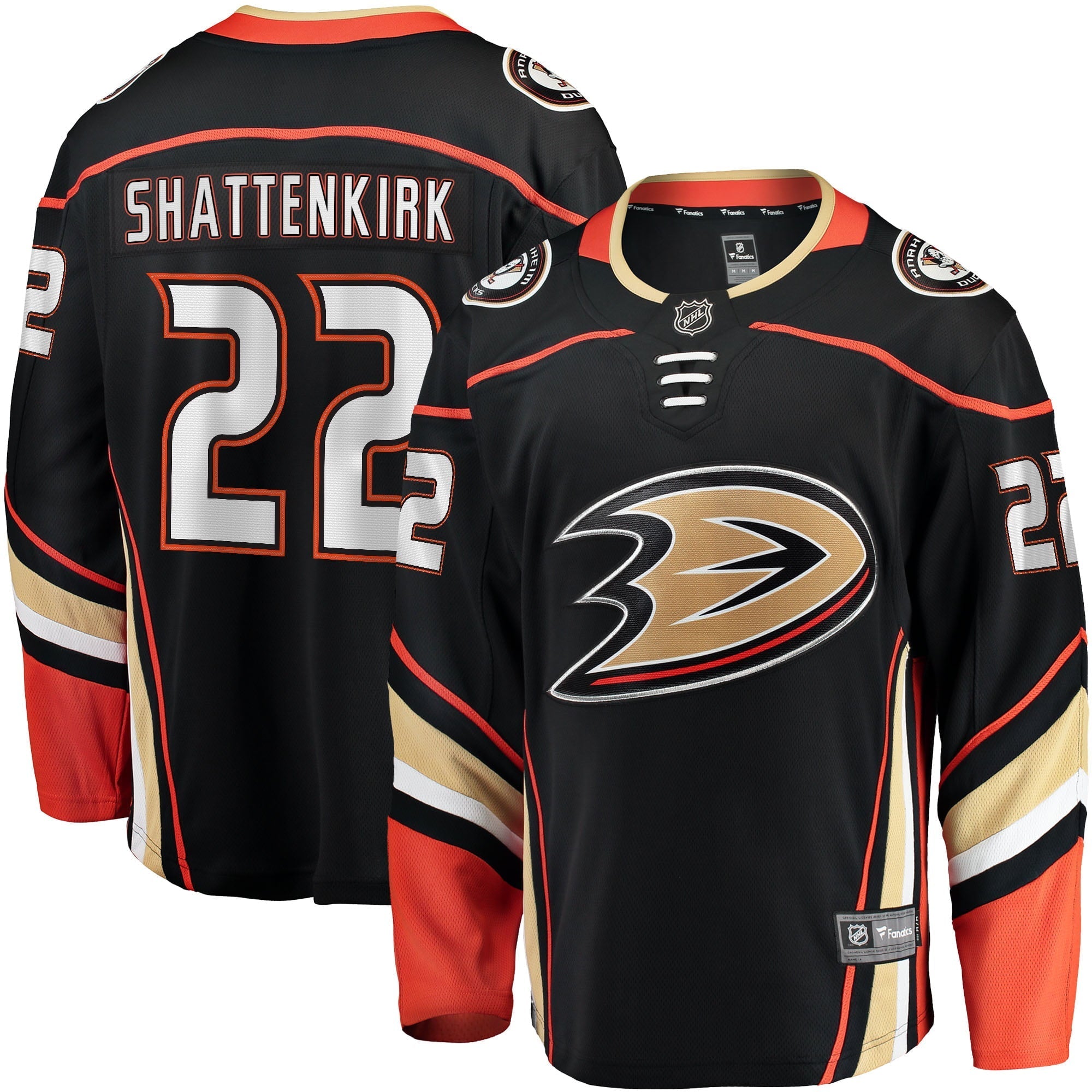 Men's Fanatics Branded Kevin Shattenkirk Black Anaheim Ducks Home Breakaway Jersey - PersonalJerseys