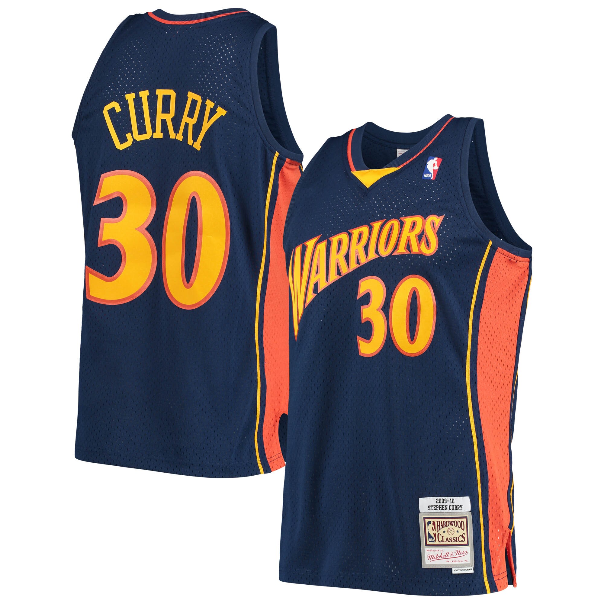 Stephen Curry Golden State Warriors Mitchell & Ness Hardwood Classics Swingman Jersey - Navy - PersonalJerseys