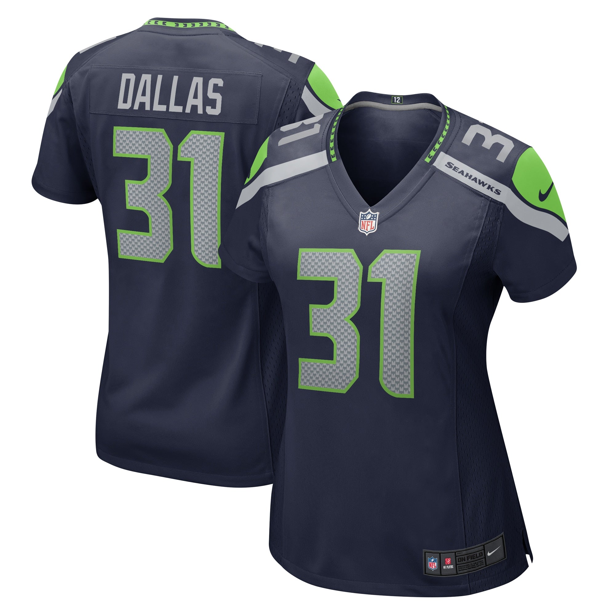 Women's Nike DeeJay Dallas College Navy Seattle Seahawks Game Jersey - PersonalJerseys