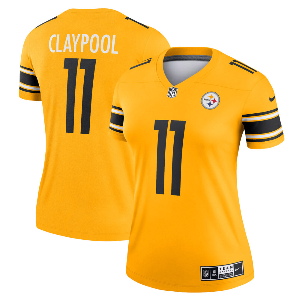 Women's Pittsburgh Steelers Chase Claypool Inverted Legend Game Jersey Gold - PersonalJerseys