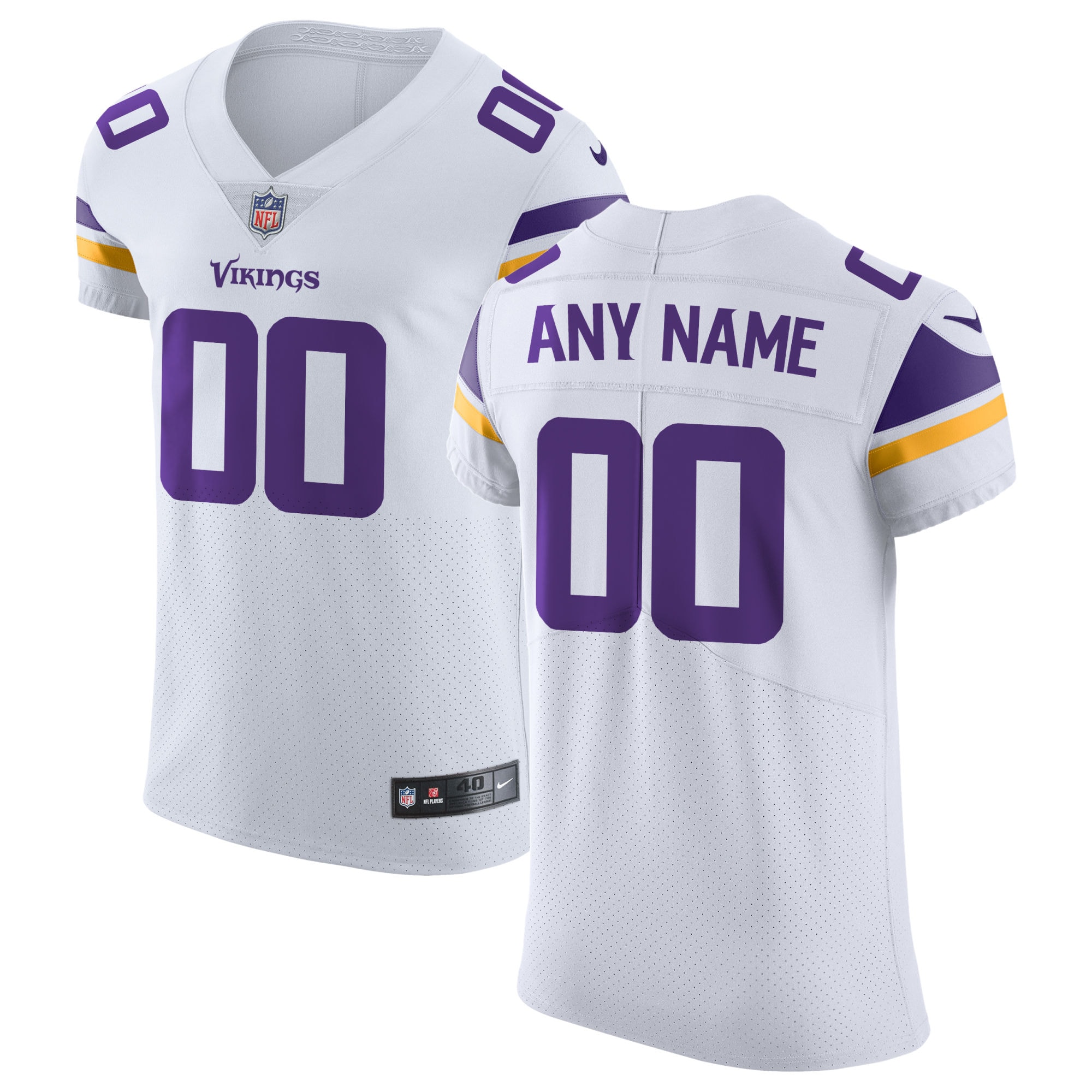 Minnesota Vikings Nike Vapor Untouchable Elite Custom Jersey - White - PersonalJerseys