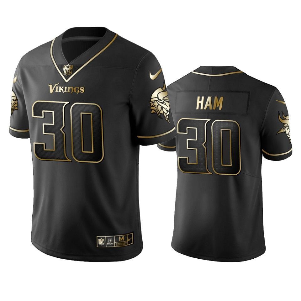 Minnesota Vikings C.J. Ham Black Golden Edition 2019 Vapor Untouchable Limited Jersey - Men's - Friend Lounge Store - Shop for All Things Jerseys Sports - PersonalJerseys