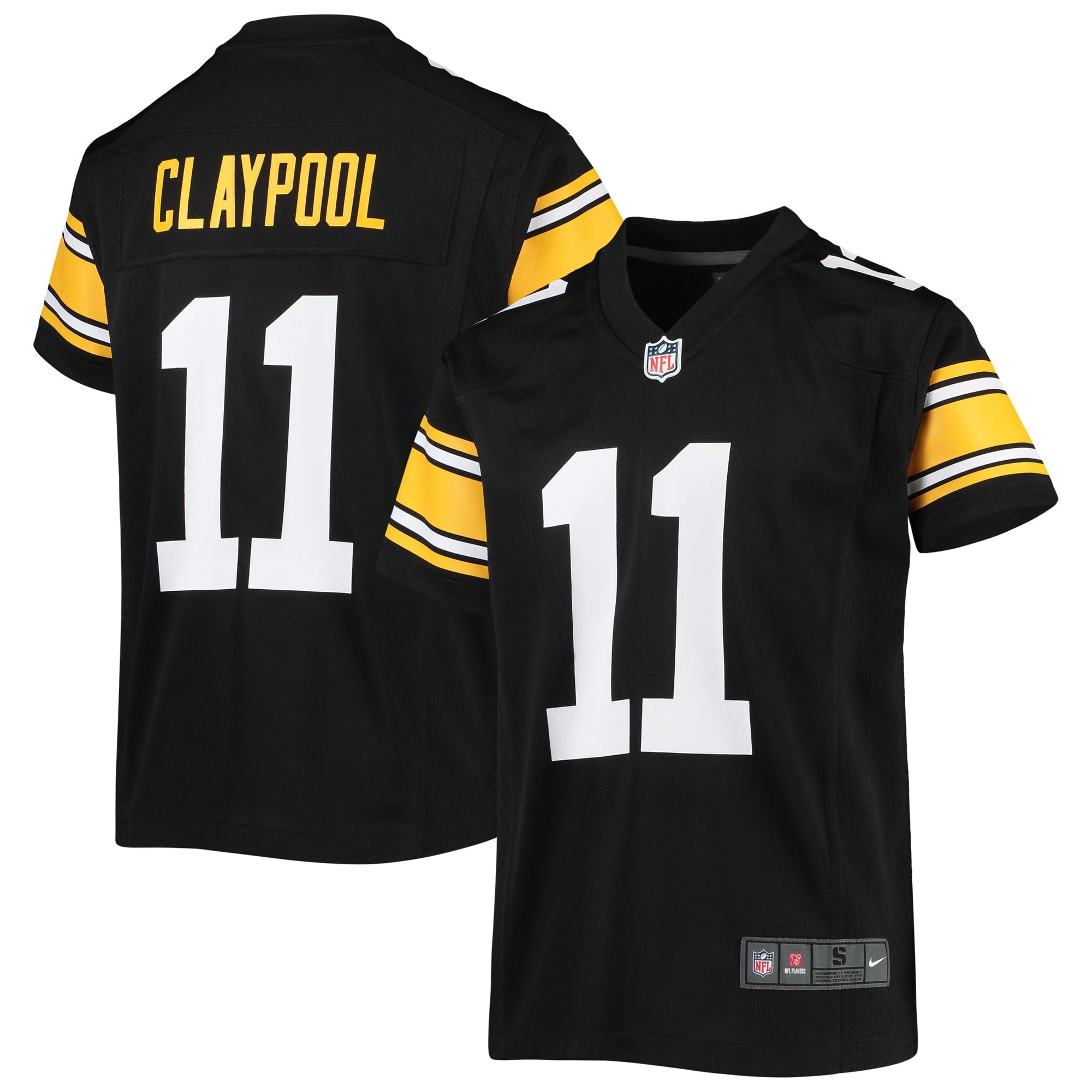 Youth Nike Chase Claypool Black Pittsburgh Steelers Alternate Game Jersey - PersonalJerseys