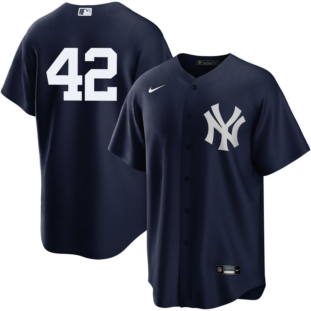 Men's New York Yankees Mariano Rivera Replica Alternate Jersey - Navy - Sports Wear Jersey - PersonalJerseys