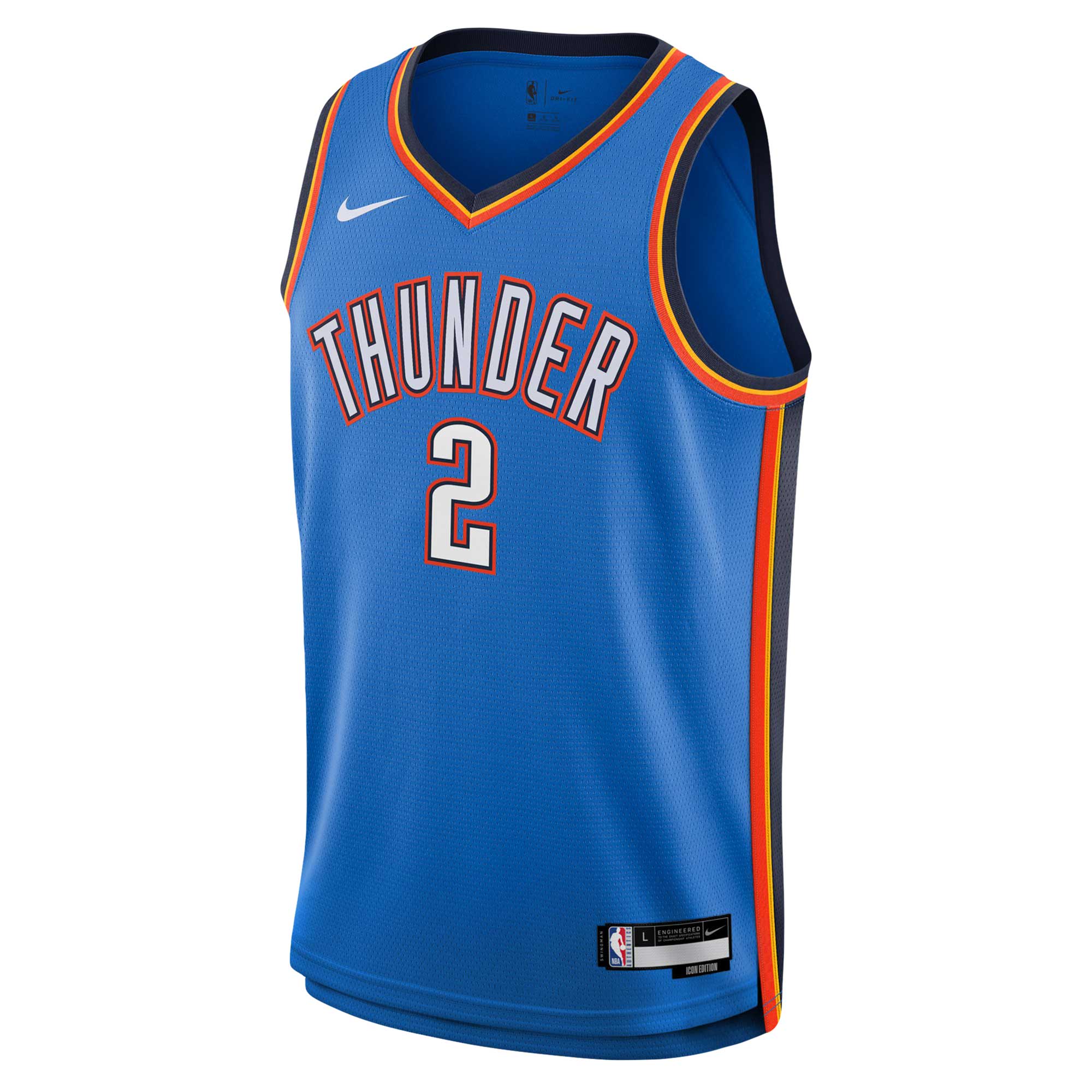 Shai Gilgeous-Alexander Oklahoma City Thunder Nike Youth Swingman Jersey - Icon Edition - Blue - PersonalJerseys