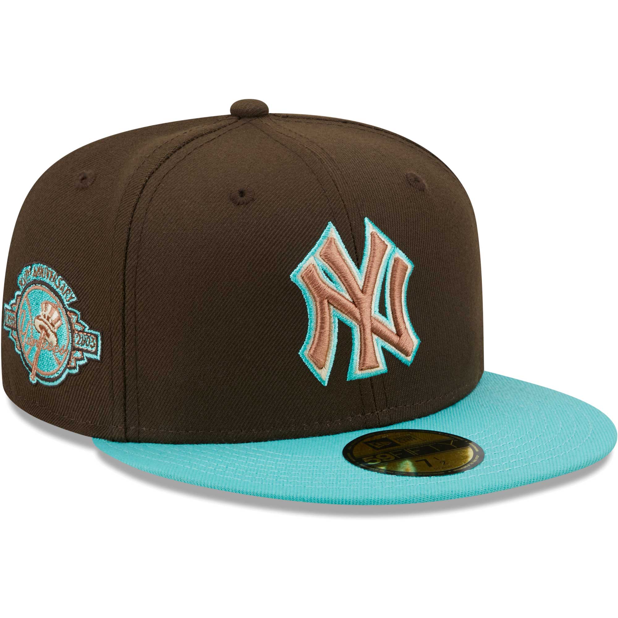 New York Yankees New Era  Walnut Mint 59FIFTY Fitted Hat - Brown/Mint - PersonalJerseys