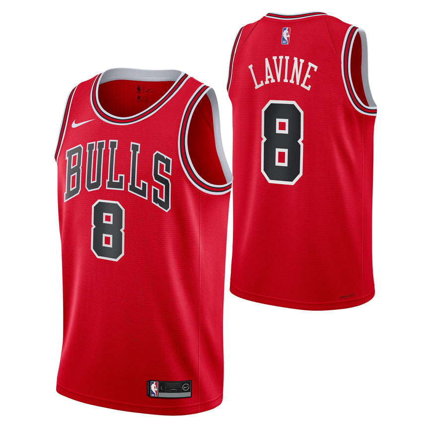 Youth Chicago Bulls Zach Lavine Red Swingman Icon Jersey - PersonalJerseys