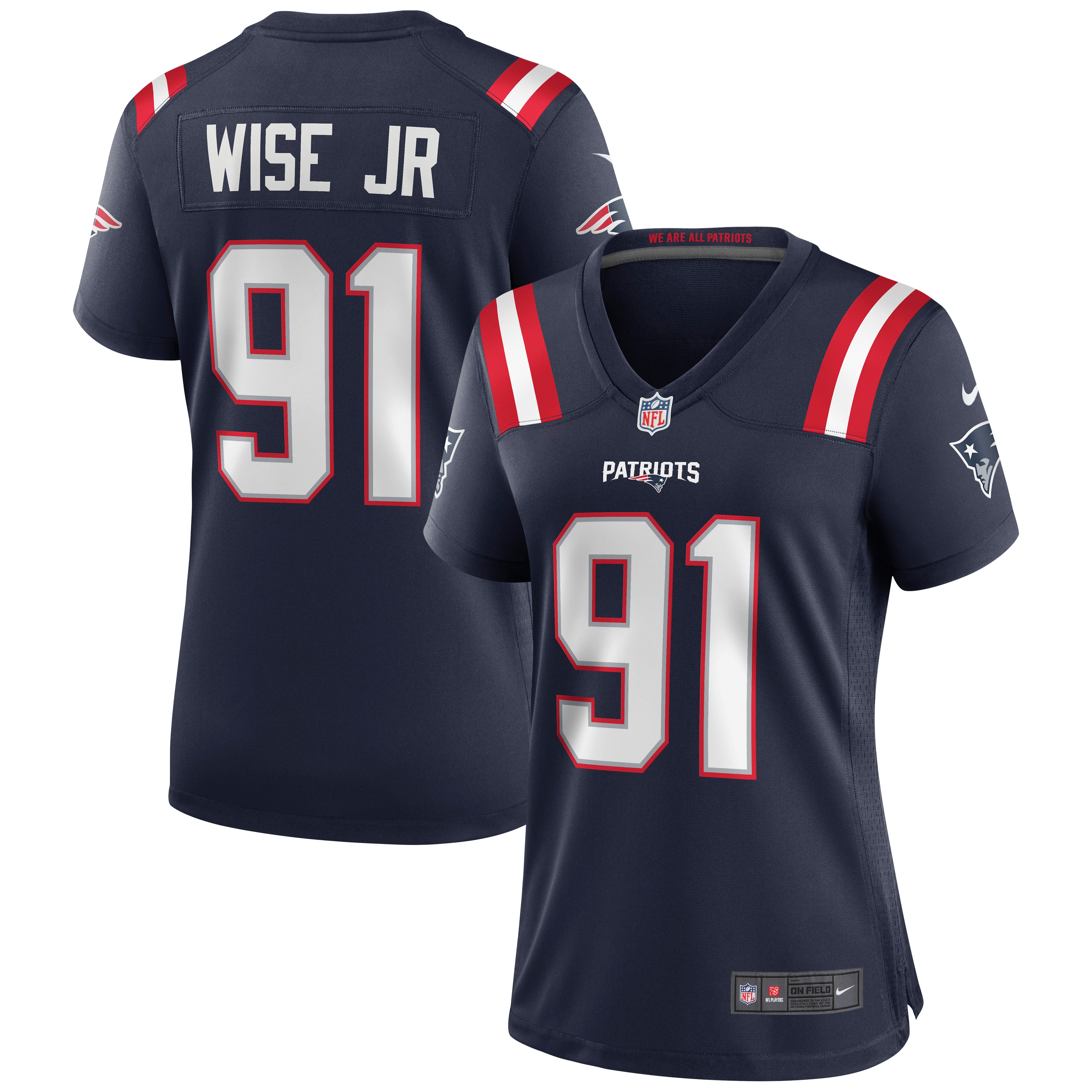New England Patriots Deatrich Wise Jr. Navy Game Jersey for Youth Women Men - Friend Lounge Store - Shop for All Things Jerseys Sports - PersonalJerseys