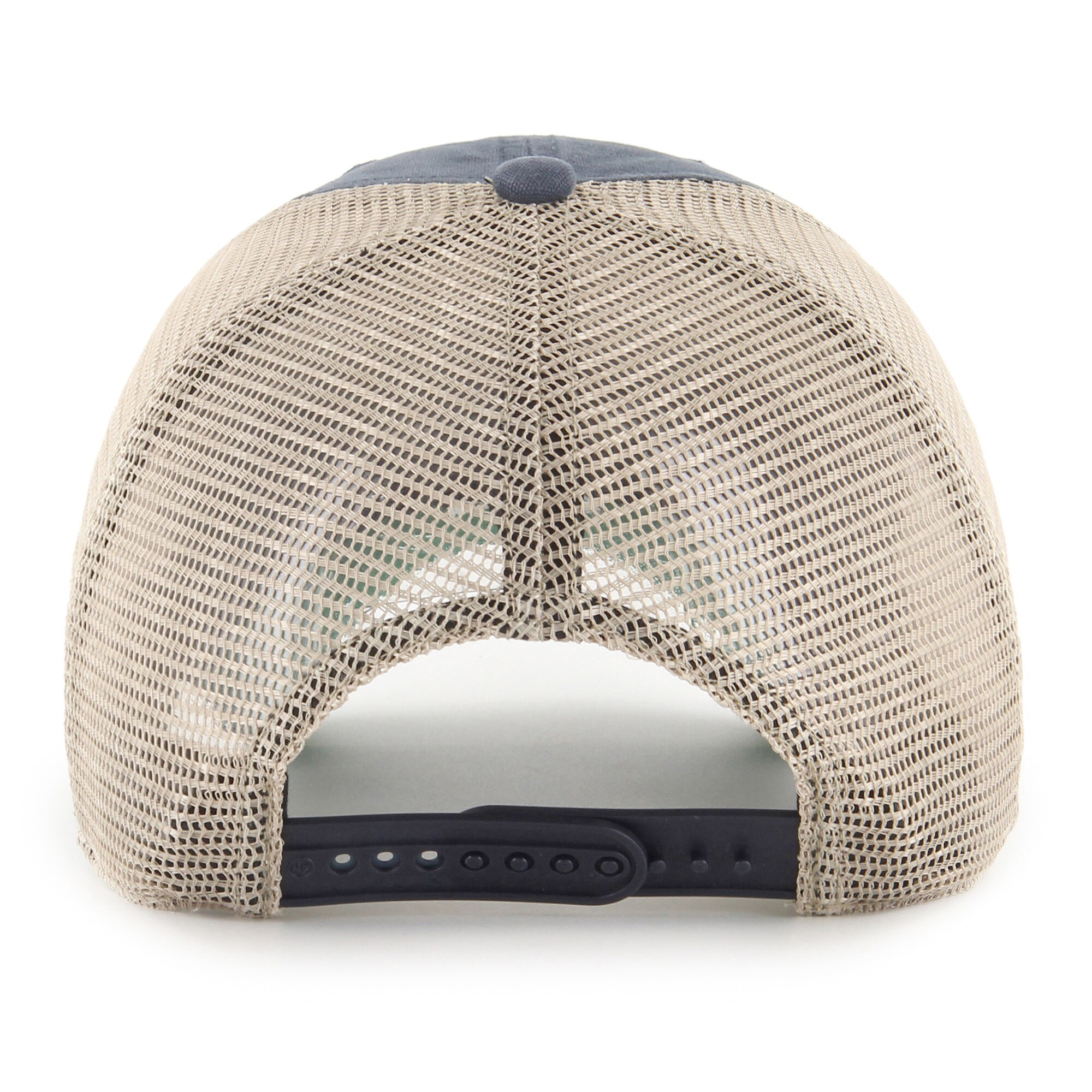 New York Yankees '47 Four Stroke Clean Up Trucker Snapback Hat - Navy/Tan - PersonalJerseys