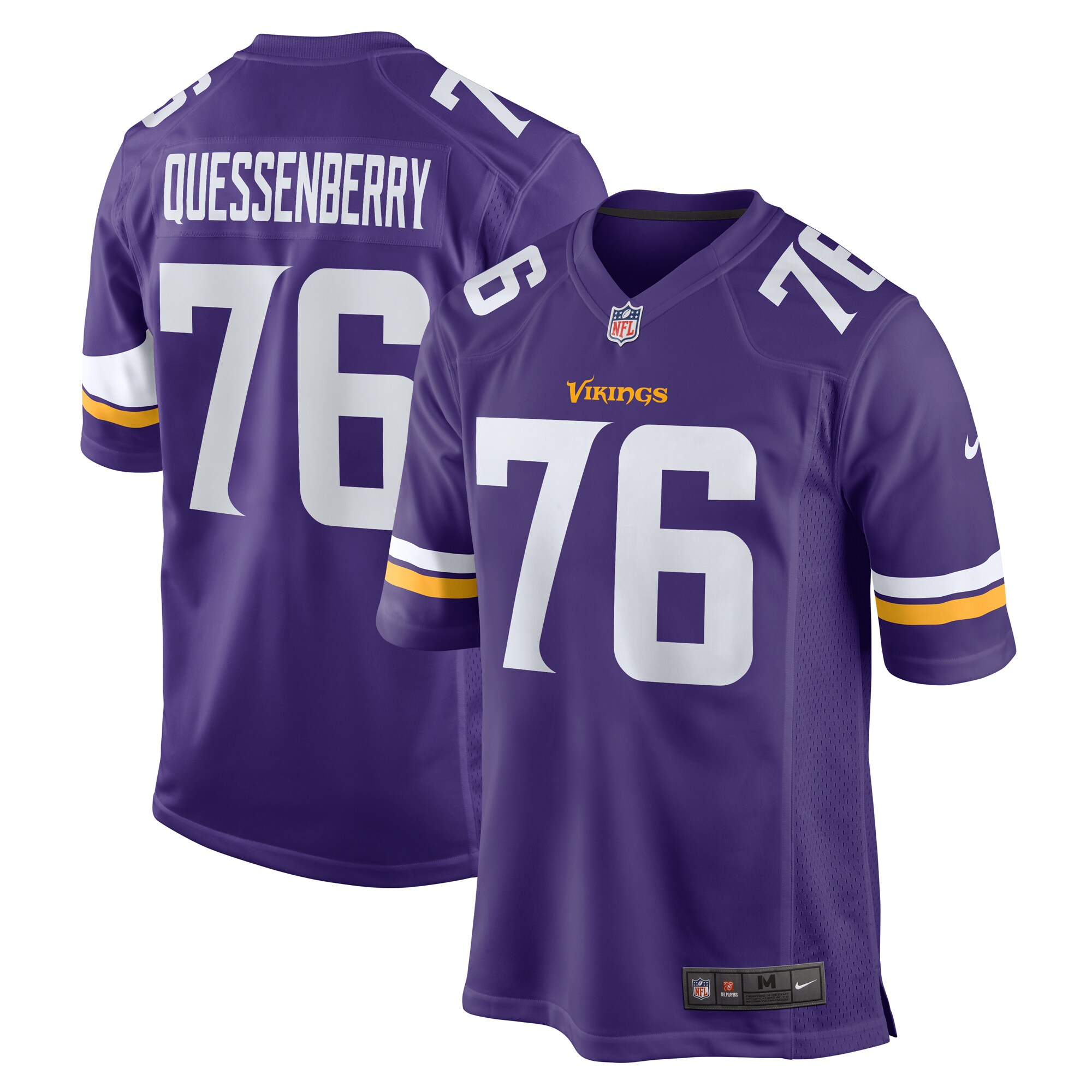 David Quessenberry Minnesota Vikings Nike Team Game Jersey -  Purple - PersonalJerseys