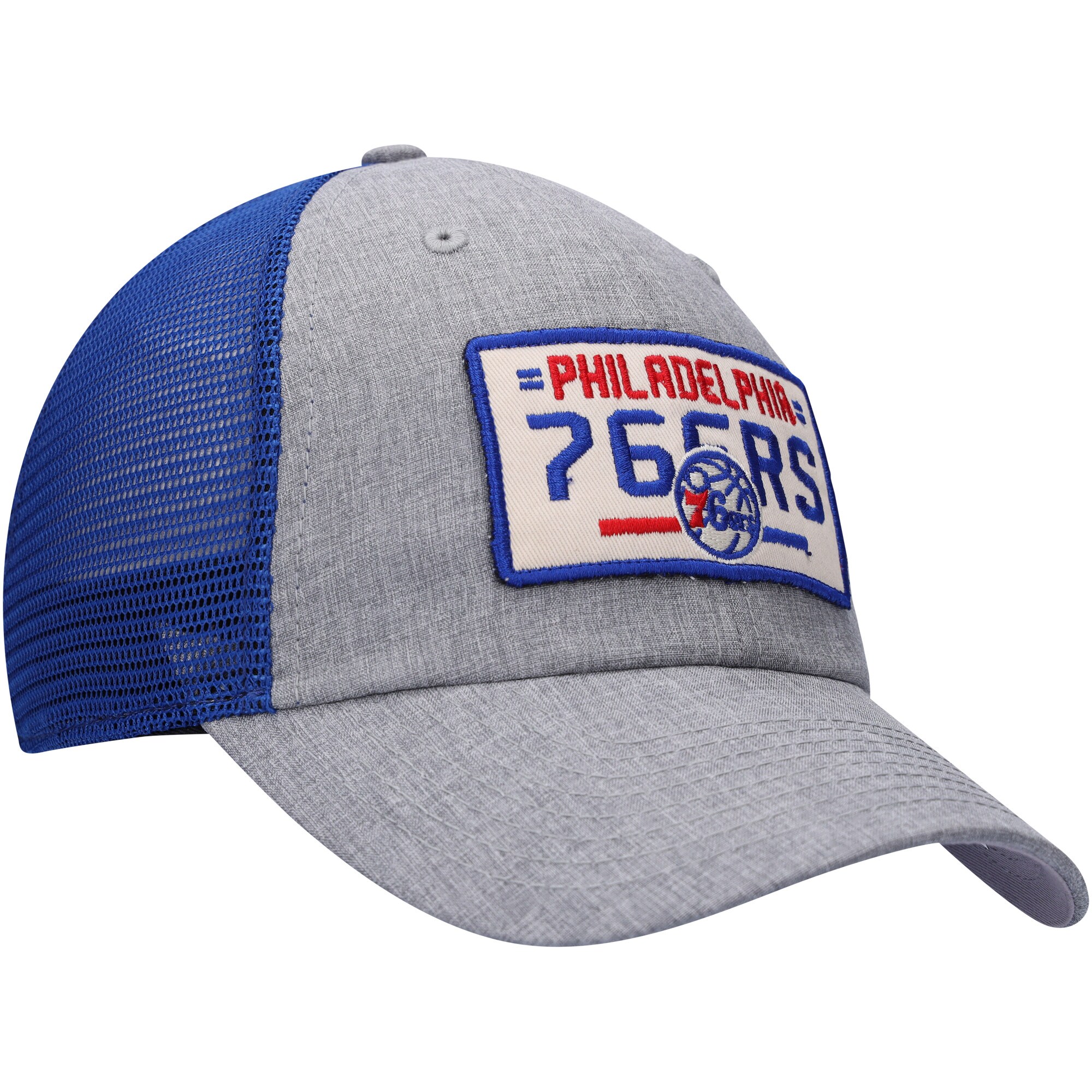 Philadelphia 76ers Lyndon Snapback Hat - Heather Gray/Royal - PersonalJerseys
