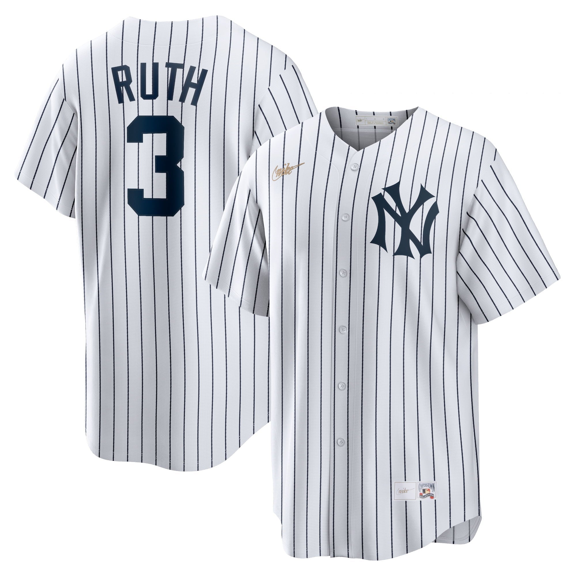 Men's Nike Babe Ruth White New York Yankees Home Cooperstown Collection Player Jersey - PersonalJerseys