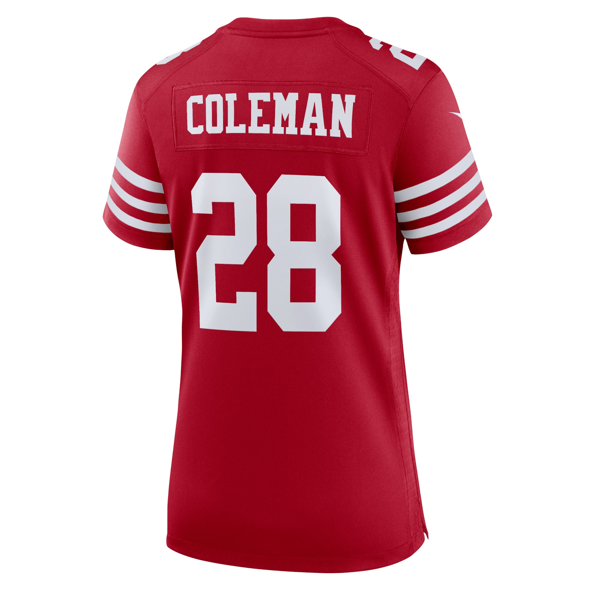 San Francisco 49ers Tevin Coleman Scarlet Home Game Player Jersey for Youth Women Men - Friend Lounge Store - Shop for All Things Jerseys Sports - PersonalJerseys