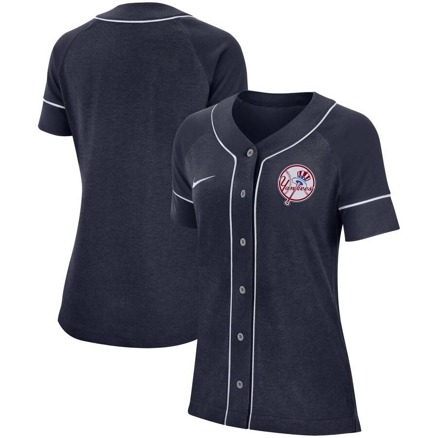 New York Yankees Women's Classic Baseball Jersey - Navy - Friend Lounge Store - Shop for All Things Jerseys Sports - PersonalJerseys