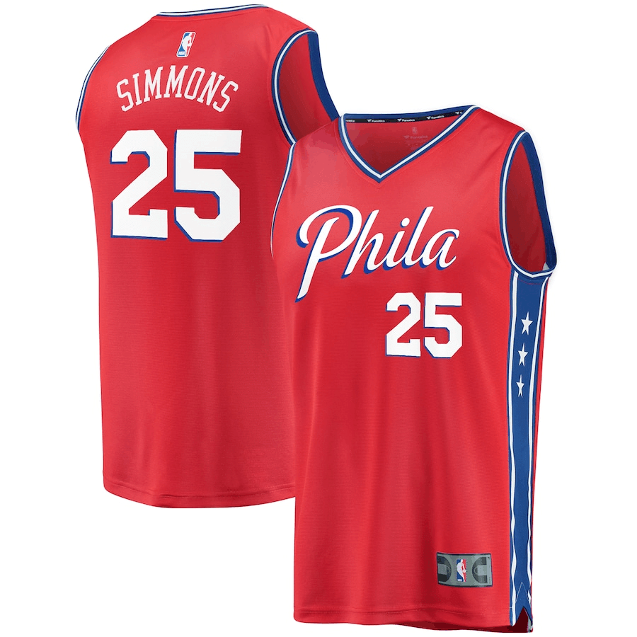 Ben Simmons Philadelphia 76ers Branded Fast Break Jersey - Statement Edition - Red - Friend Lounge Store - Shop for All Things Jerseys Sports - PersonalJerseys
