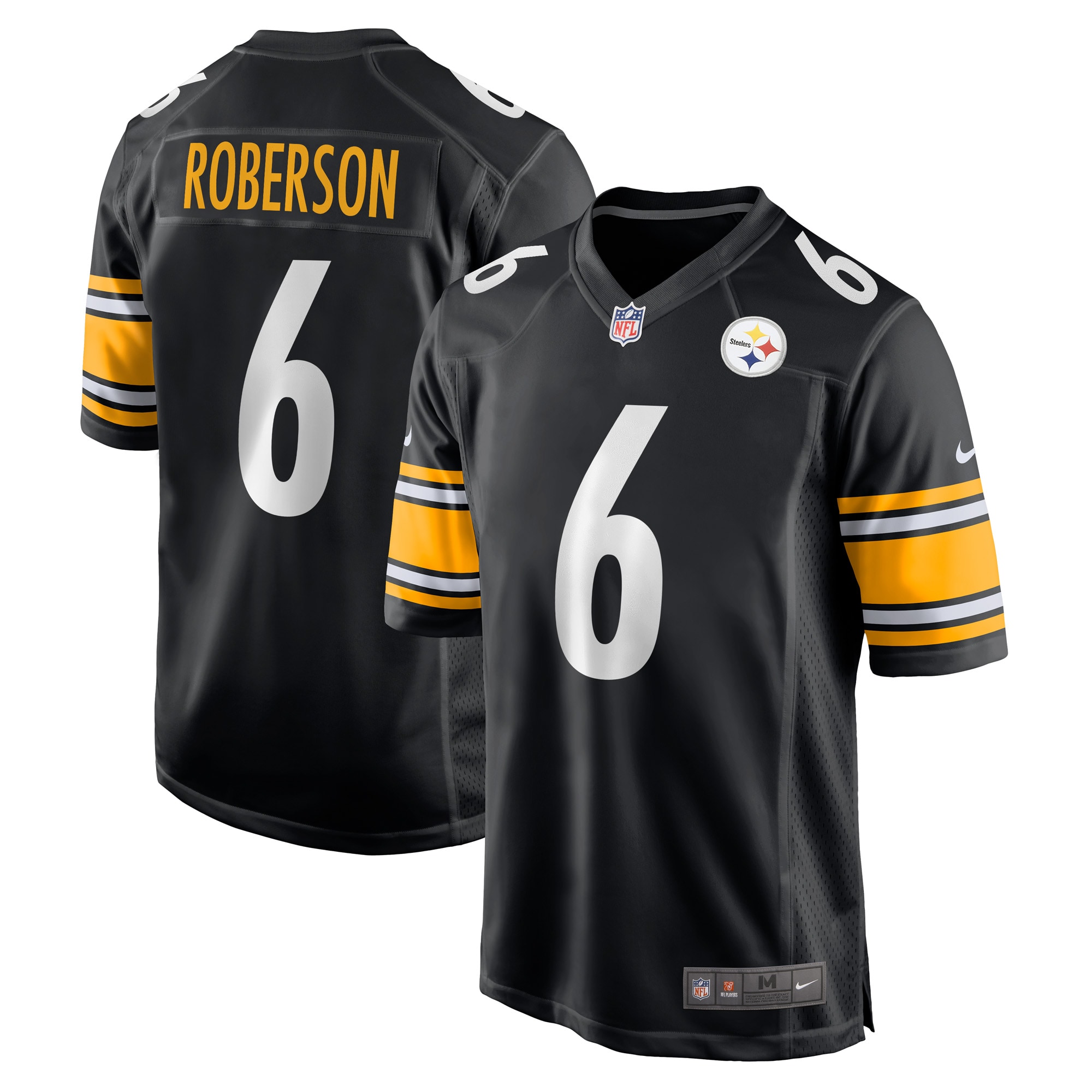 Jaquarii Roberson Pittsburgh Steelers Nike Game Player Jersey - Black - PersonalJerseys