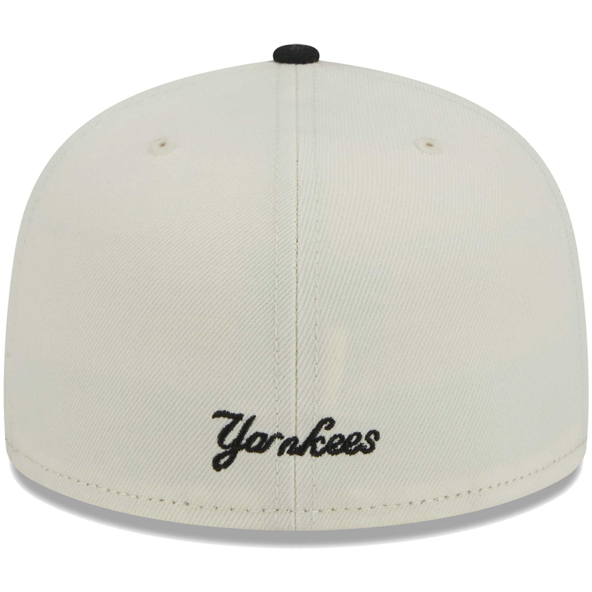 New York Yankees New Era Chrome 59FIFTY Fitted Hat - Stone/Black - PersonalJerseys