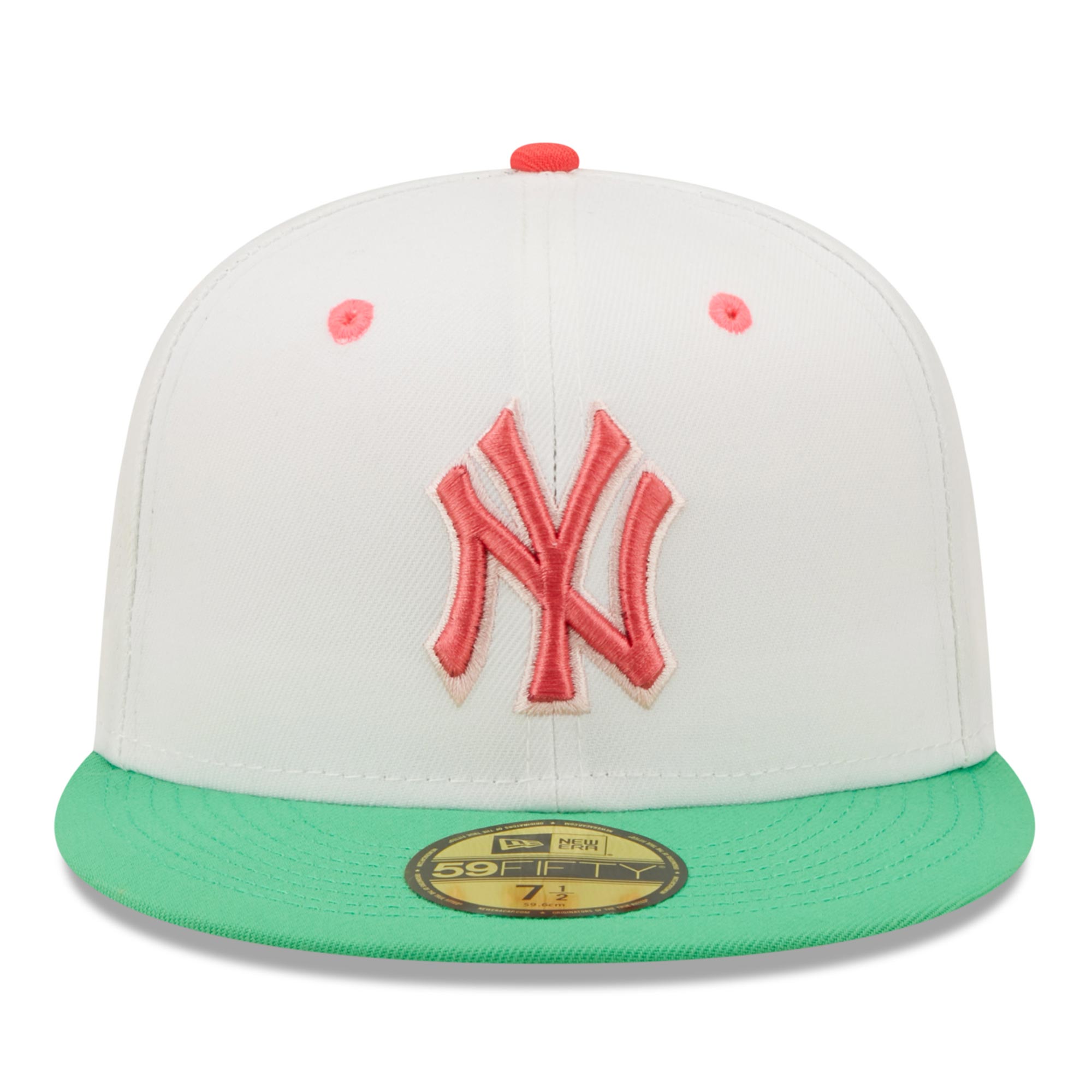 New York Yankees New Era 1999 World Series Watermelon Lolli 59FIFTY Fitted Hat - White/Green - PersonalJerseys