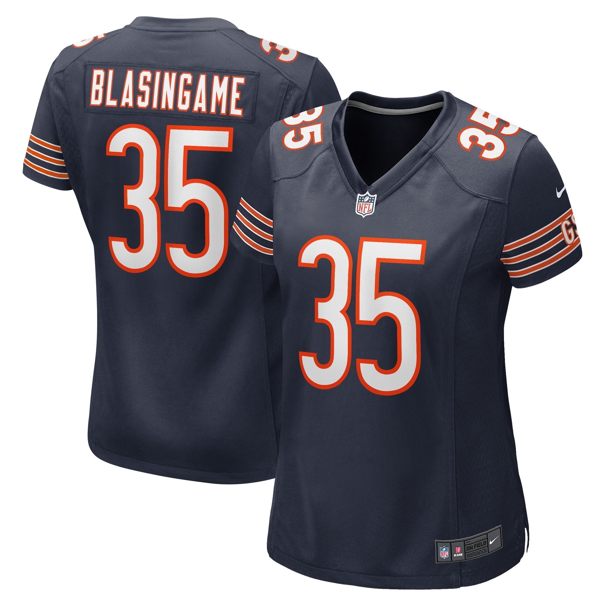 Women's Nike Khari Blasingame Navy Chicago Bears Game Player Jersey - PersonalJerseys