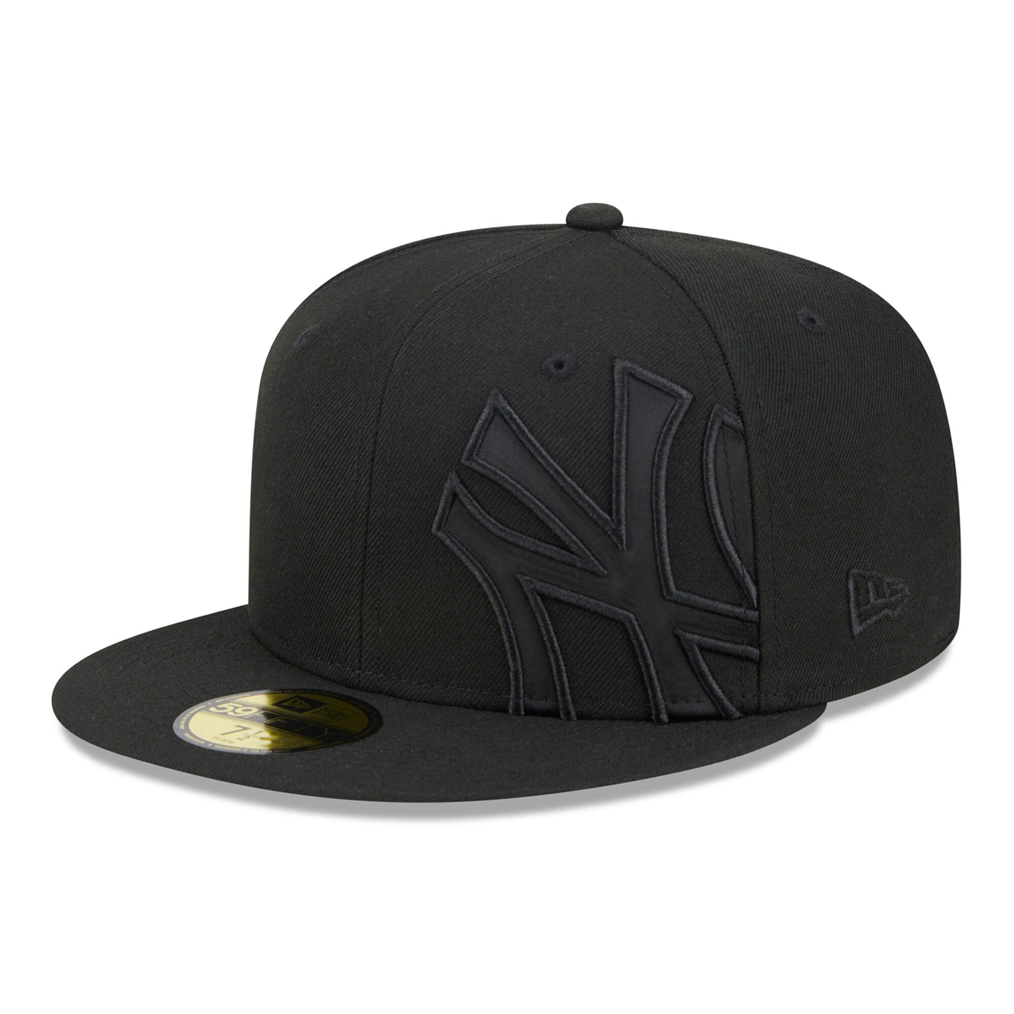 New York Yankees New Era Satin Peek 59FIFTY Fitted Hat - Black - PersonalJerseys