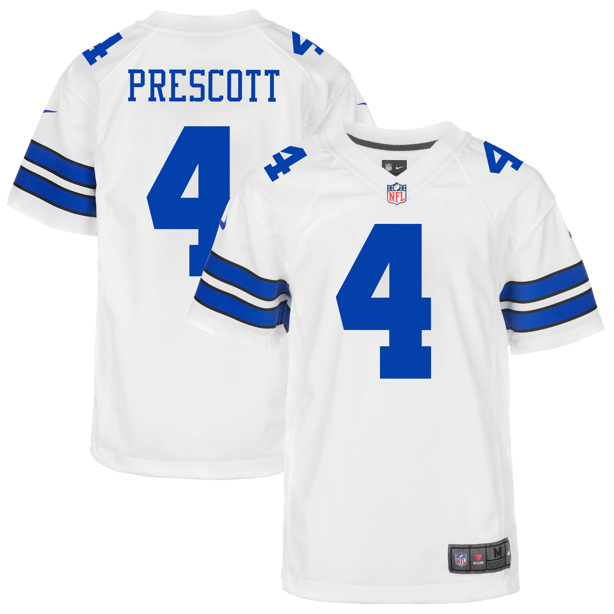 Dallas Cowboys Dak Prescott White Game Team Jersey for Youth Women Men - Friend Lounge Store - Shop for All Things Jerseys Sports - PersonalJerseys