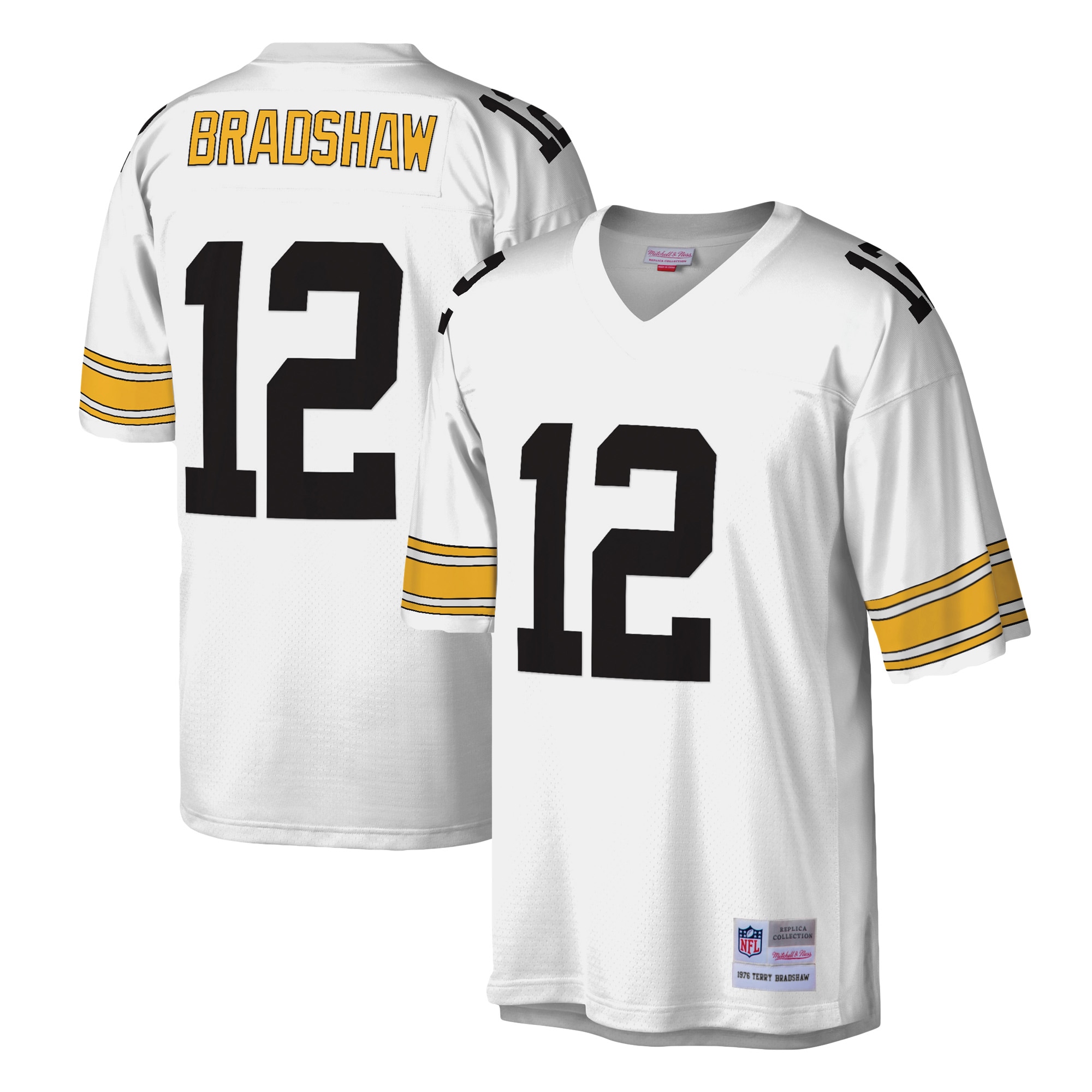 Terry Bradshaw Pittsburgh Steelers Mitchell & Ness Legacy Replica Jersey - White - PersonalJerseys