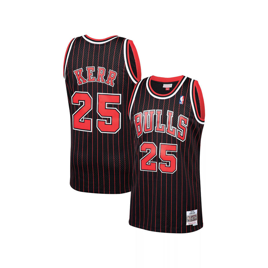 Men's Mitchell & Ness Steve Kerr Black Chicago Bulls 1995-96 Hardwood Classics Swingman Player Jersey - Sports Wear Jersey - PersonalJerseys