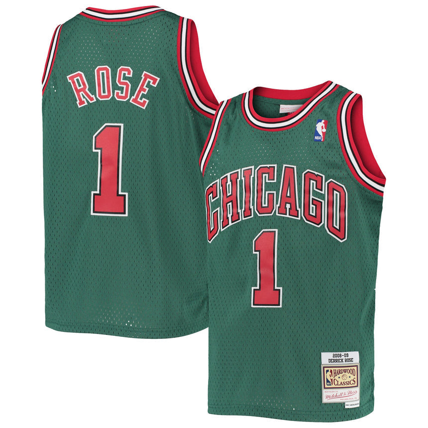 Youth Chicago Bulls Derrick Rose Mitchell &Ness Dark Green Hardwood Classics Swingman Jersey - PersonalJerseys