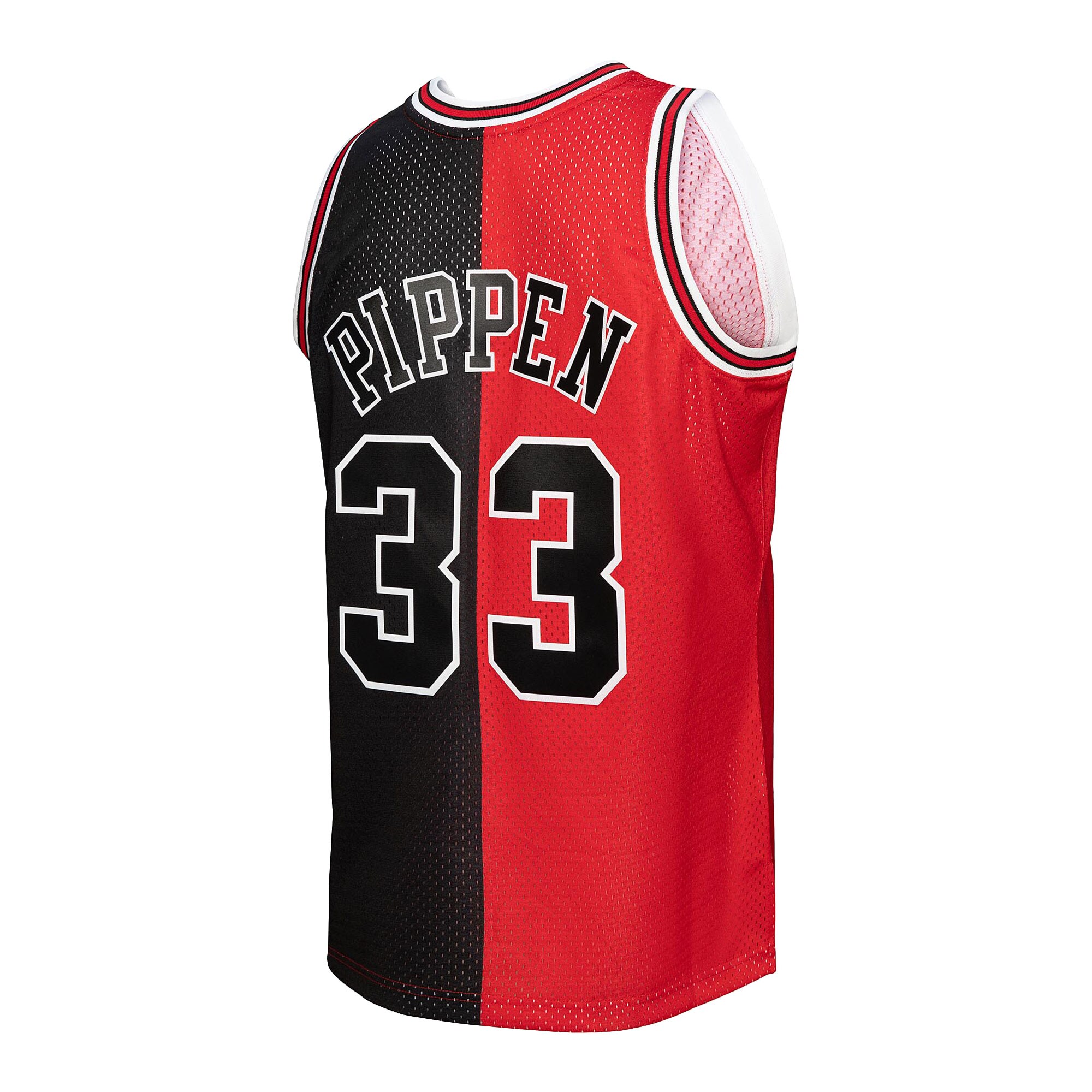 Scottie Pippen Chicago Bulls Mitchell &Ness Hardwood Classics 1997/98 Split Swingman Jersey - Red/Black - PersonalJerseys