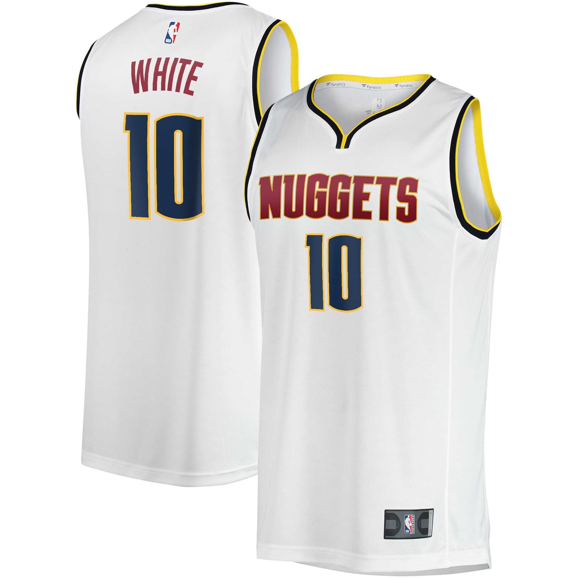 Youth Fanatics Branded Jack White White Denver Nuggets Fast Break Player Jersey - Association Edition - PersonalJerseys
