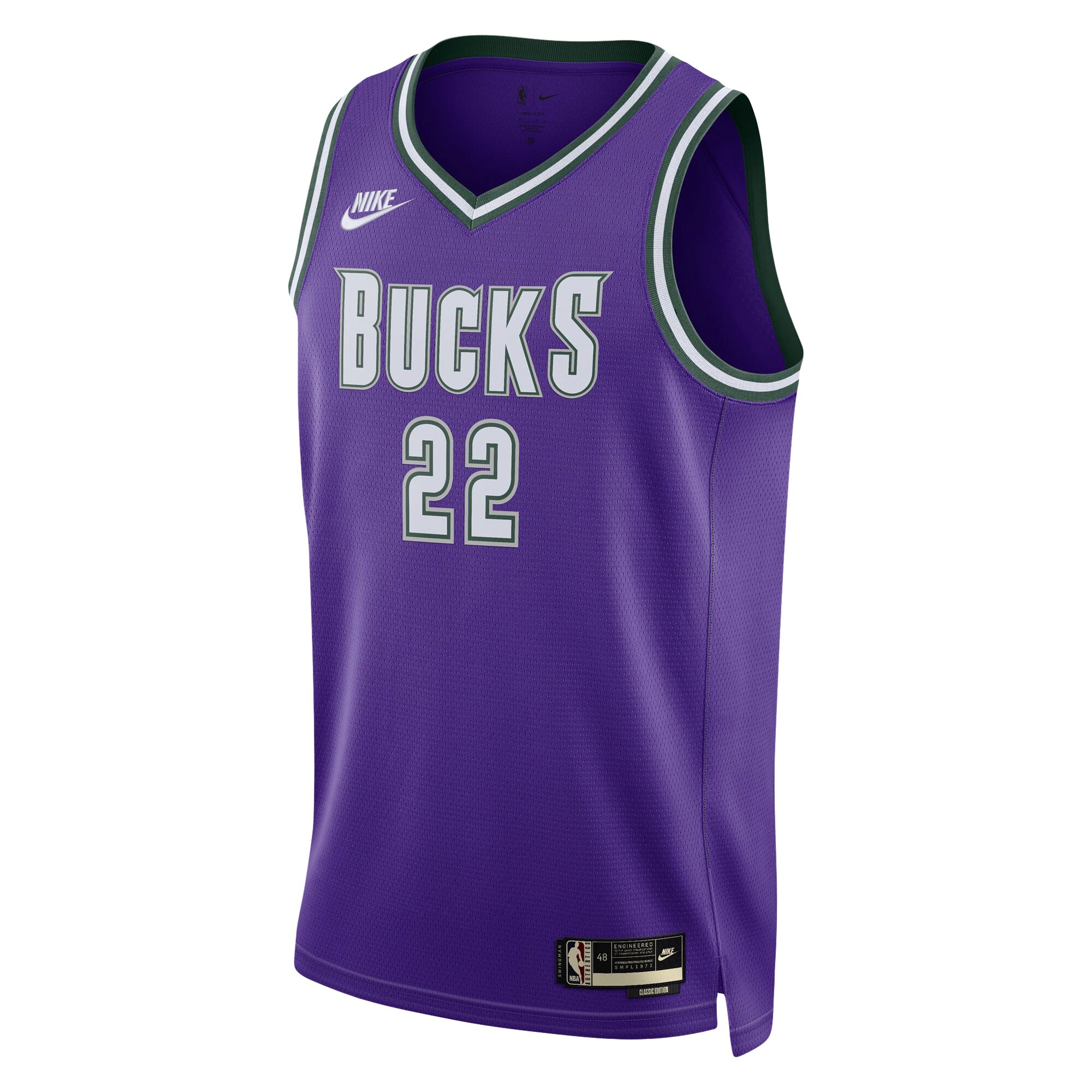 Khris Middleton Milwaukee Bucks Nike Swingman Jersey - Classic Edition - Purple - PersonalJerseys