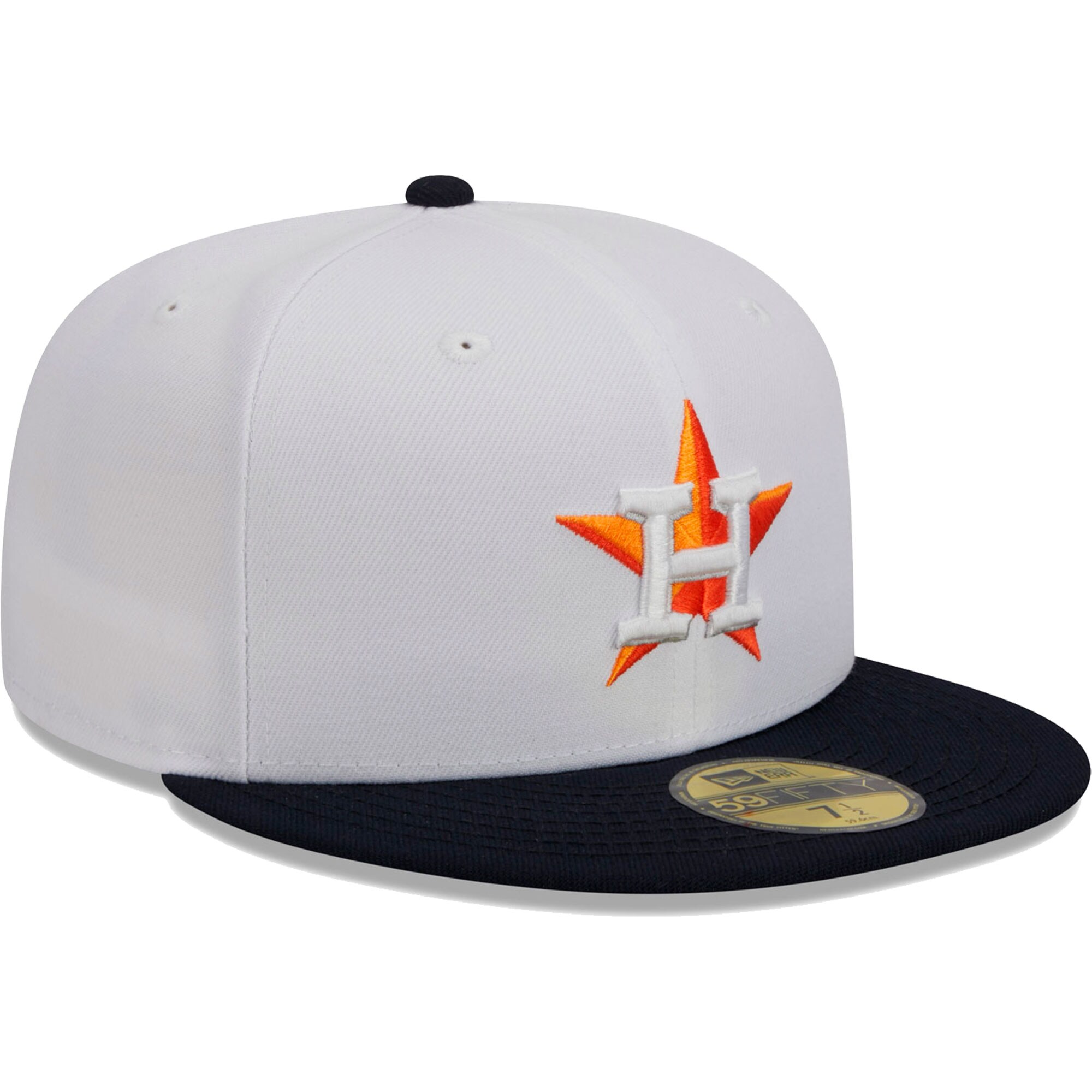 Houston Astros New Era Optic 59FIFTY Fitted Hat - White/Navy - PersonalJerseys